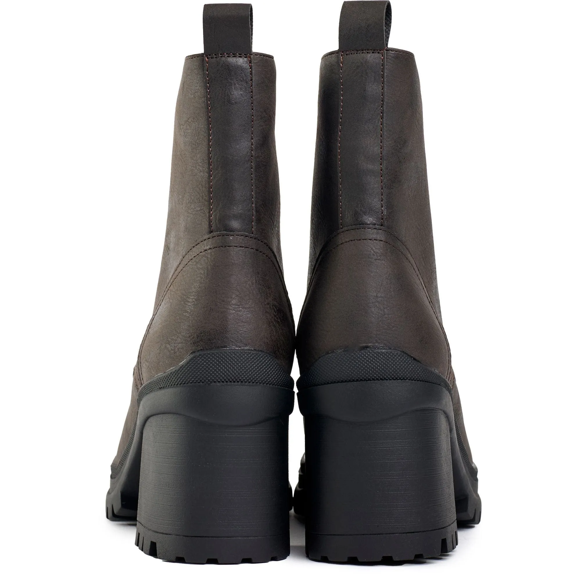 Guava Damen Vegane Leder Schnürstiefel | Braun