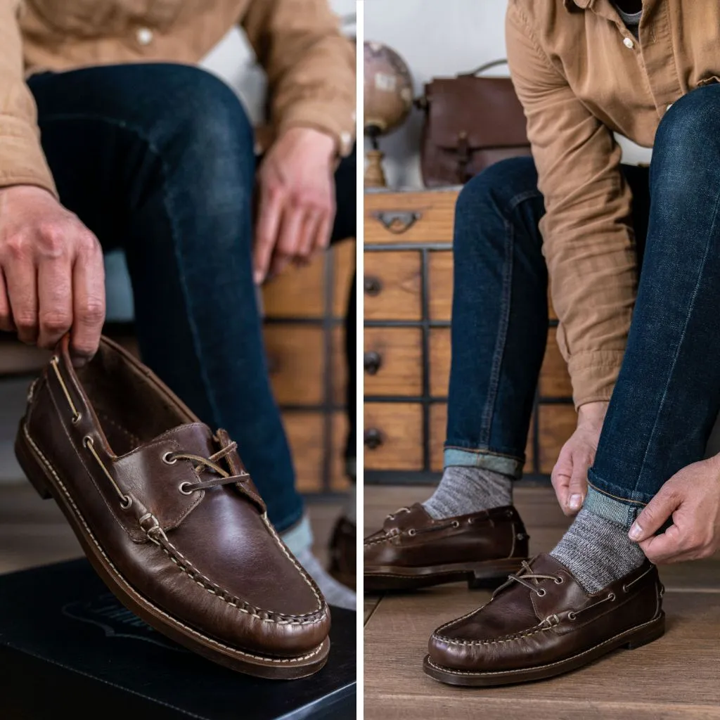 Handgenähter Loafer | Schokolade