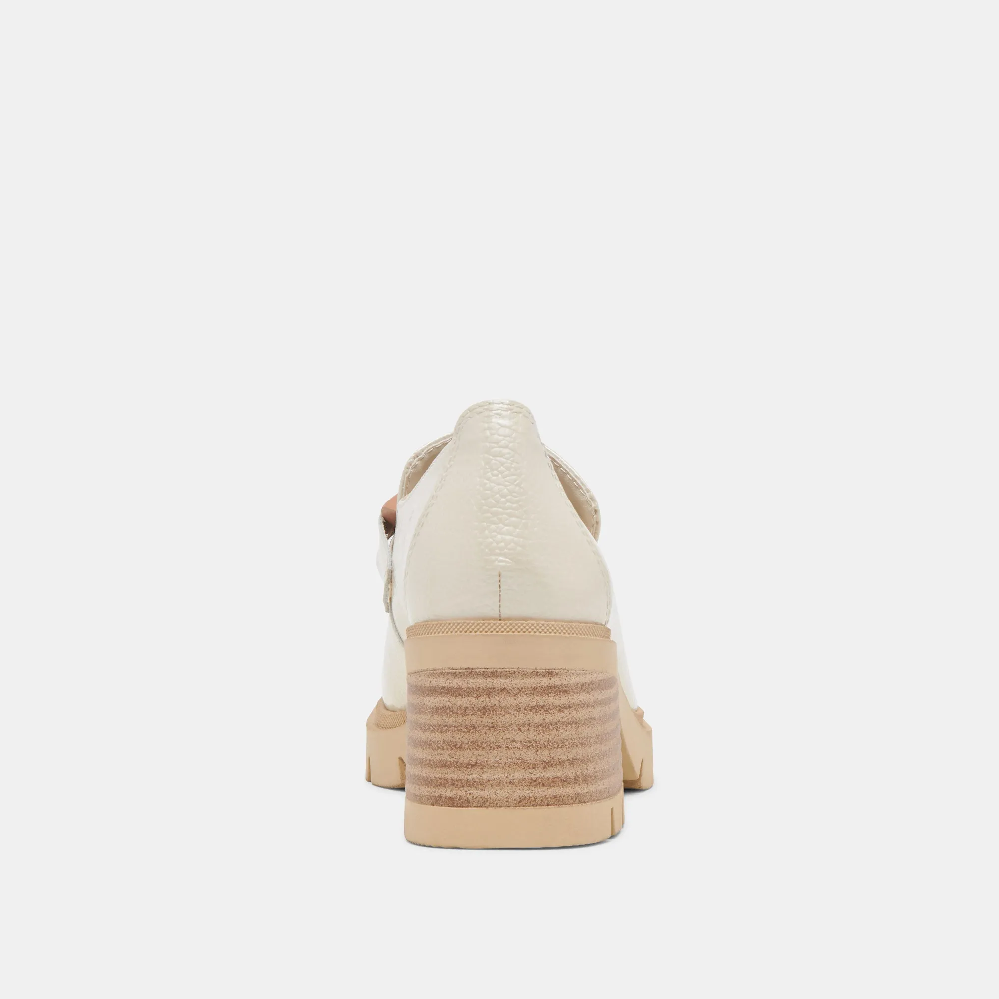 HAROLD HEELS IVORY PATENTLEDER