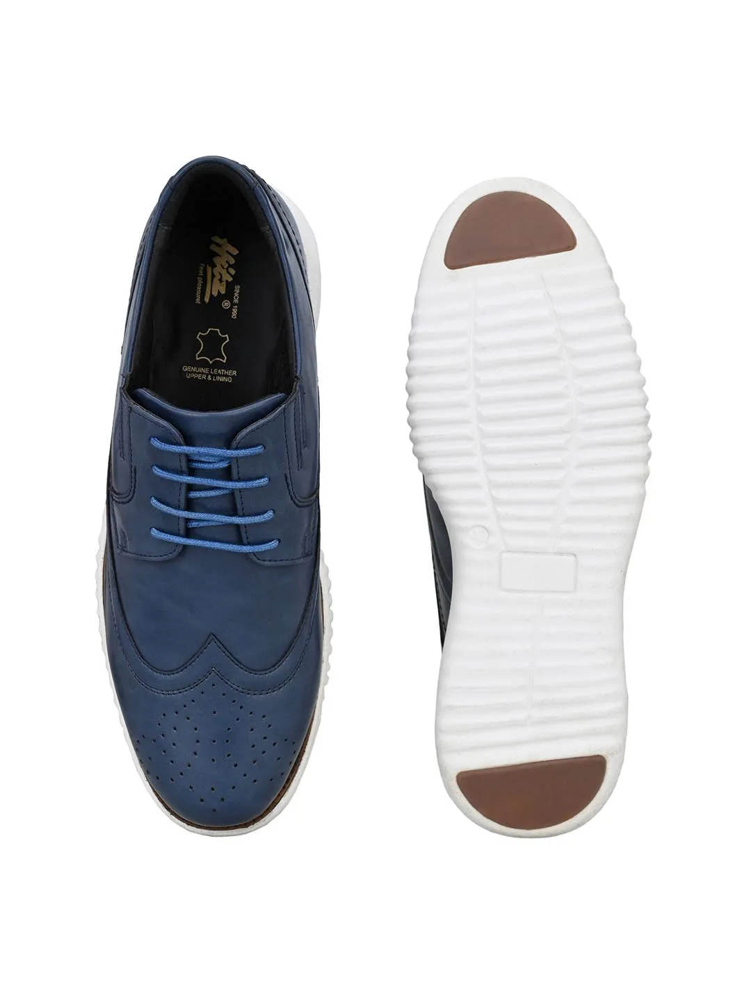 Hitz Herren Sneaker aus Synthetikmaterial mit Schnürung in Blau