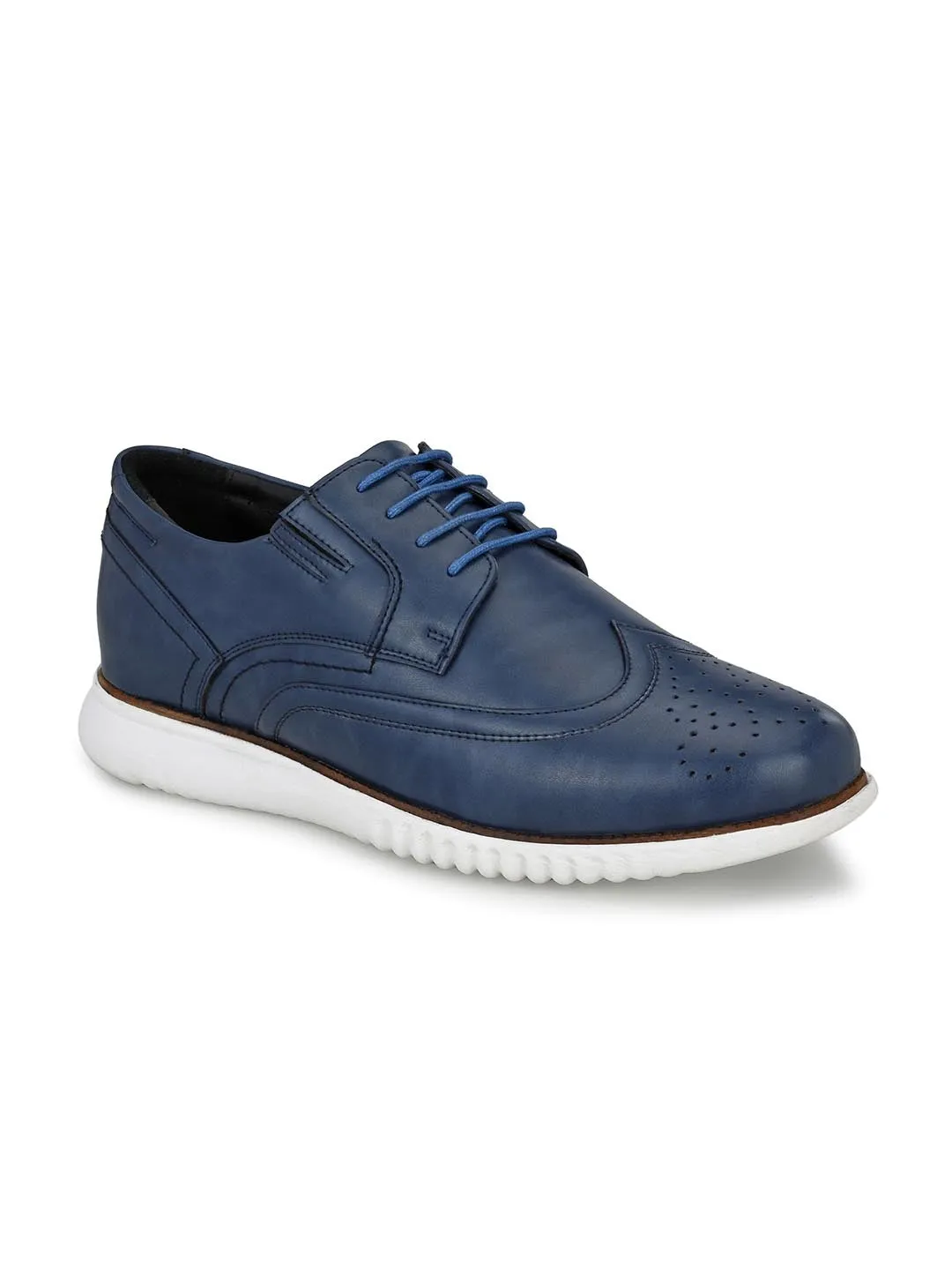 Hitz Herren Sneaker aus Synthetikmaterial mit Schnürung in Blau