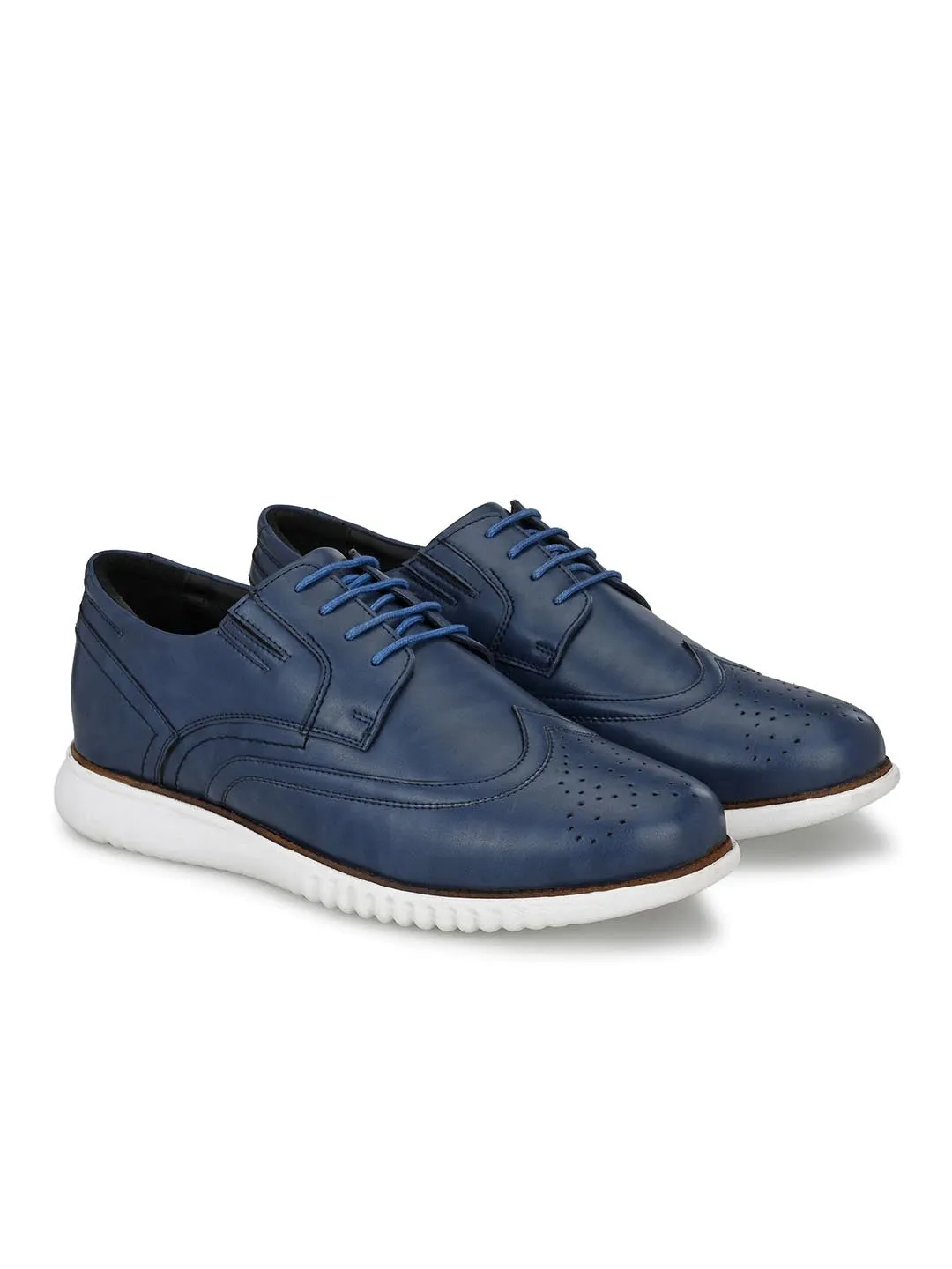 Hitz Herren Sneaker aus Synthetikmaterial mit Schnürung in Blau