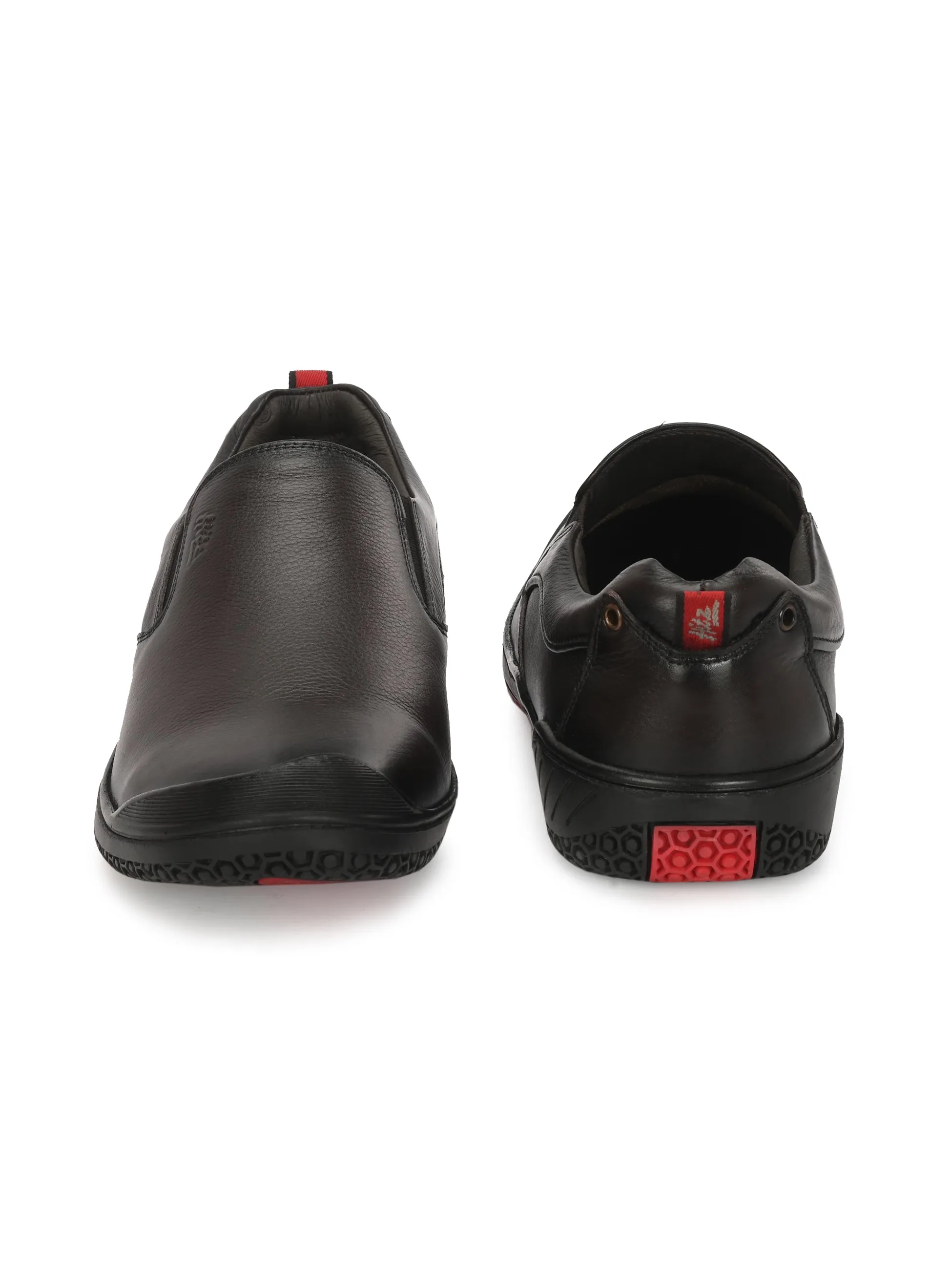Hitz Herren Braune Lederschlupfschuhe für formelle Anlässe