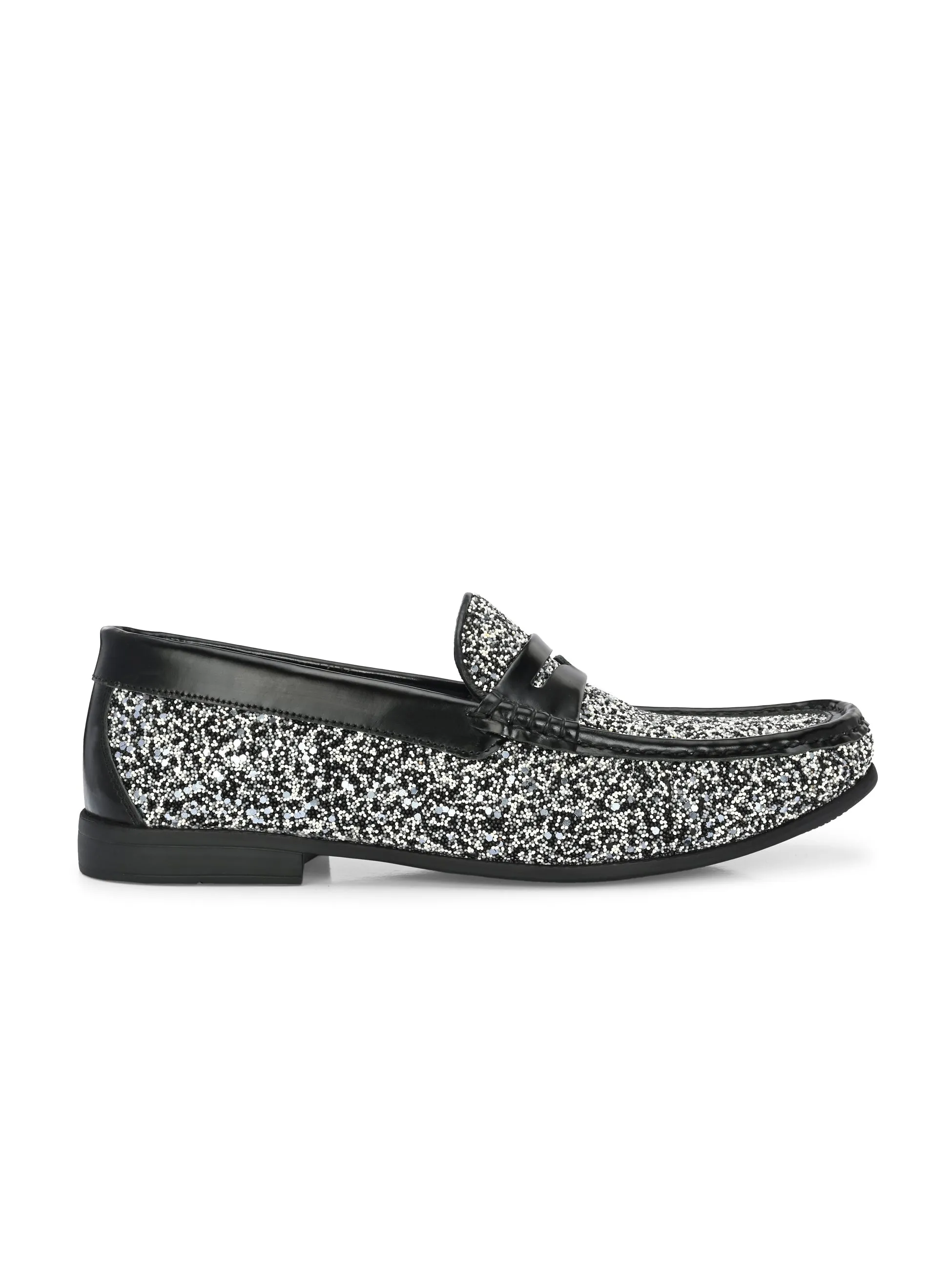 HITZ5338 - Herren Leder-Slipper in Schwarz für den Casual-Look
