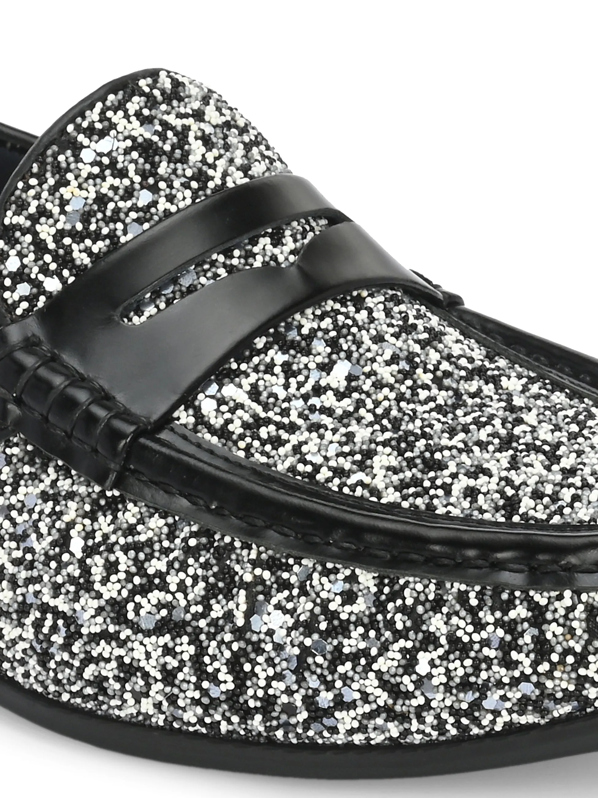 HITZ5338 - Herren Leder-Slipper in Schwarz für den Casual-Look