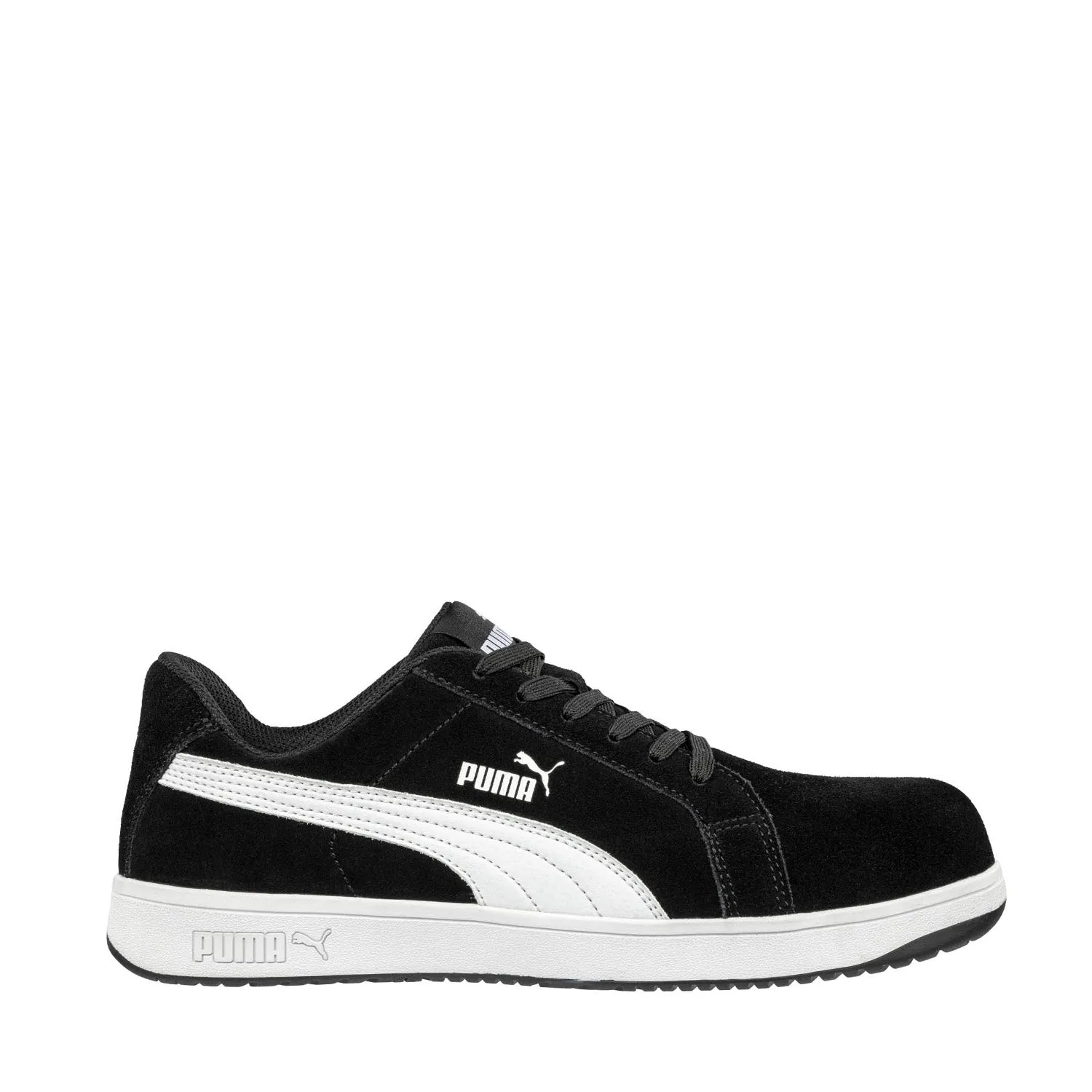 Ikonicher Wildleder-Low-Top-Herrenschuh mit Composite-Kappe in Schwarz