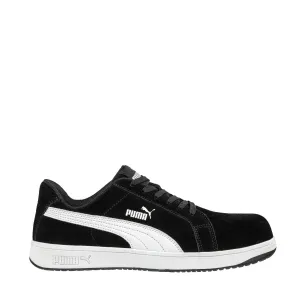Ikonicher Wildleder-Low-Top-Herrenschuh mit Composite-Kappe in Schwarz