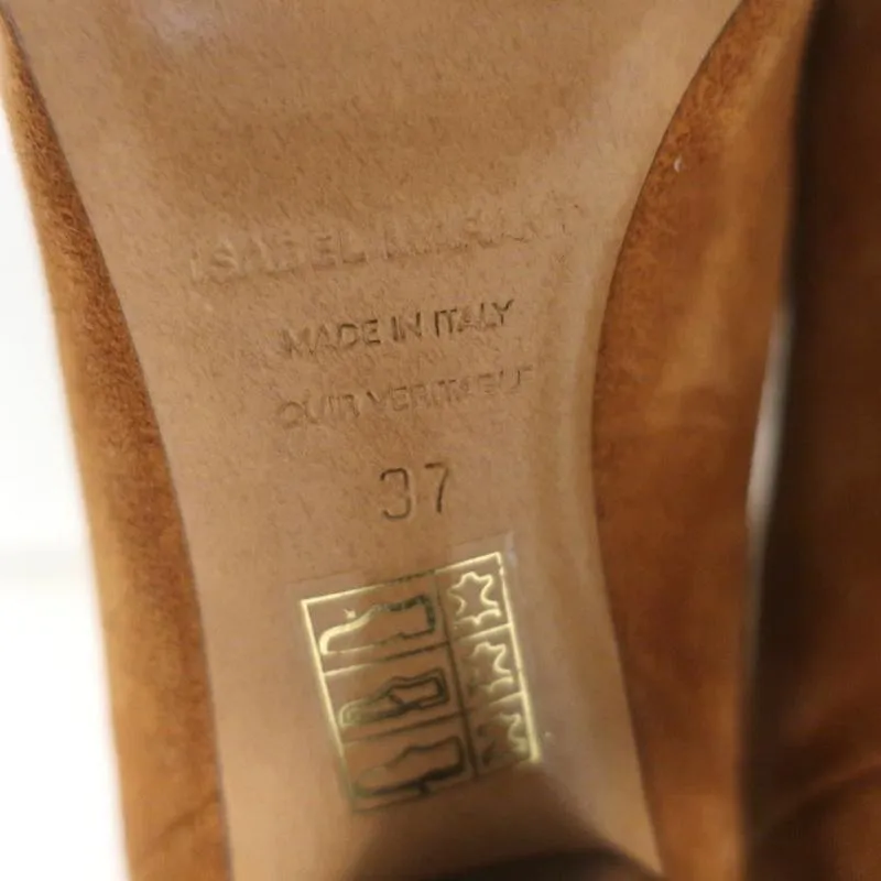 Isabel Marant Stiefeletten Lystal Cognac Wildleder Größe 37 High Heel NEU