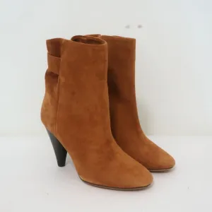 Isabel Marant Stiefeletten Lystal Cognac Wildleder Größe 37 High Heel NEU