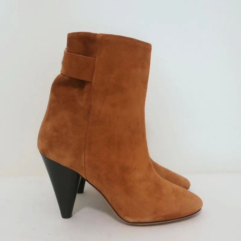 Isabel Marant Stiefeletten Lystal Cognac Wildleder Größe 37 High Heel NEU