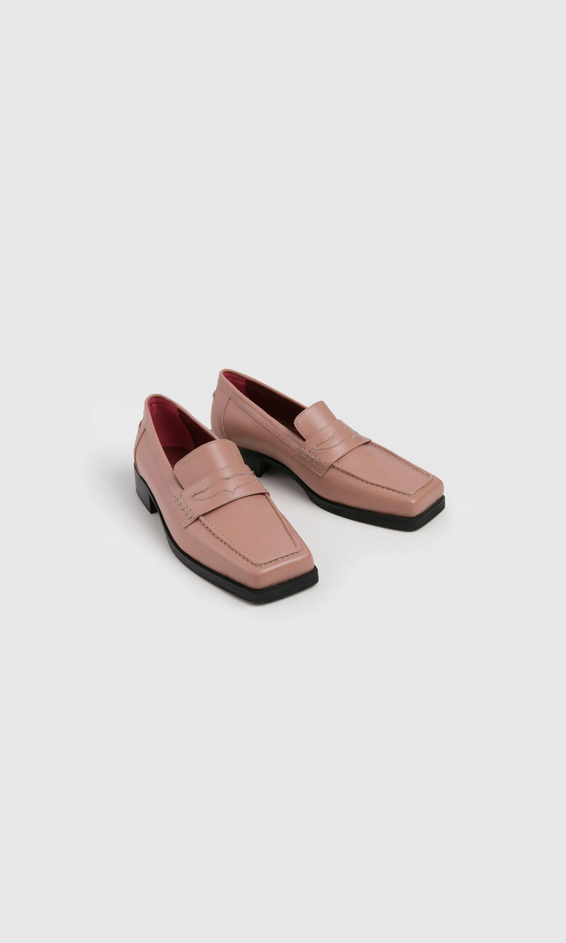 Joan Damen-Apfelleder Veganer Loafer | Rosé