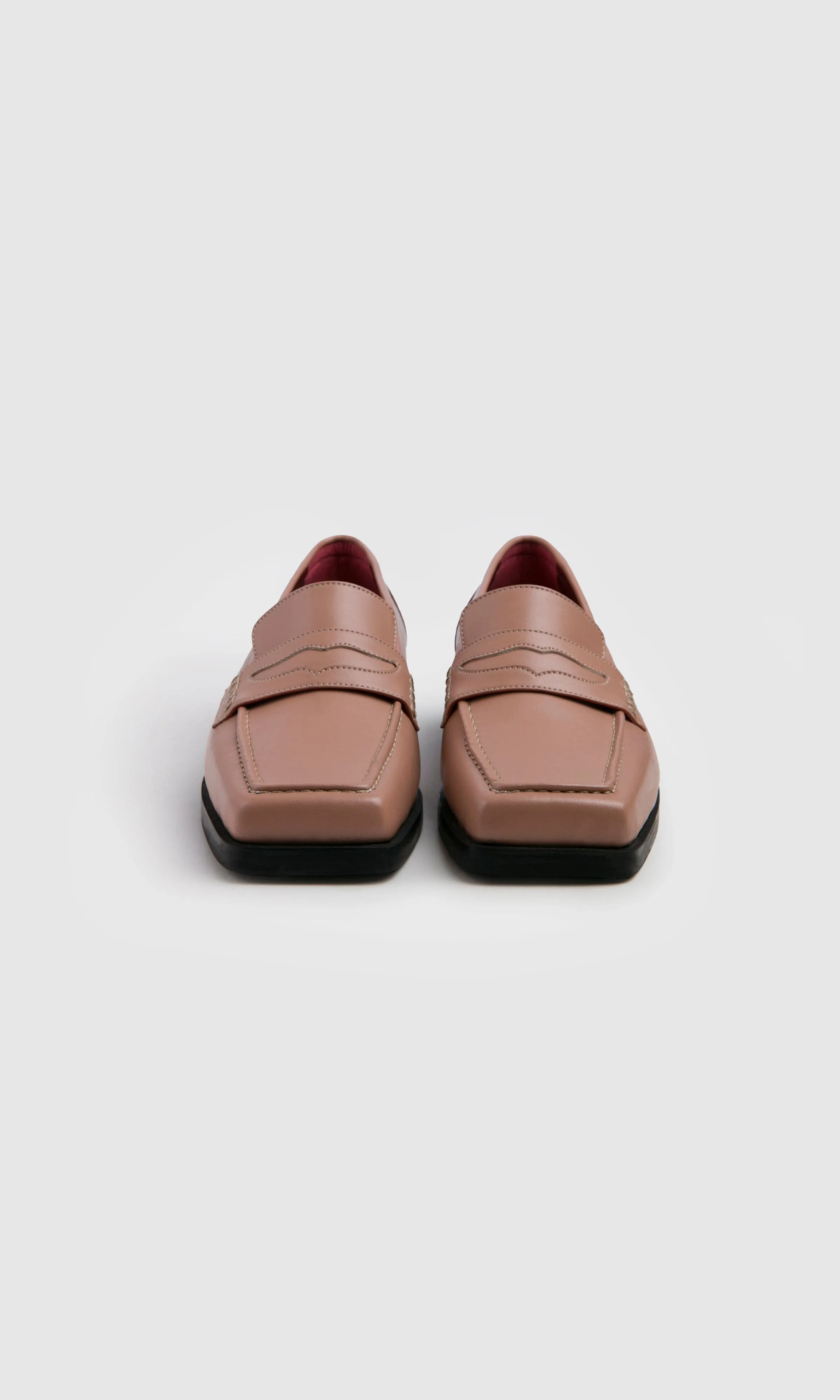 Joan Damen-Apfelleder Veganer Loafer | Rosé