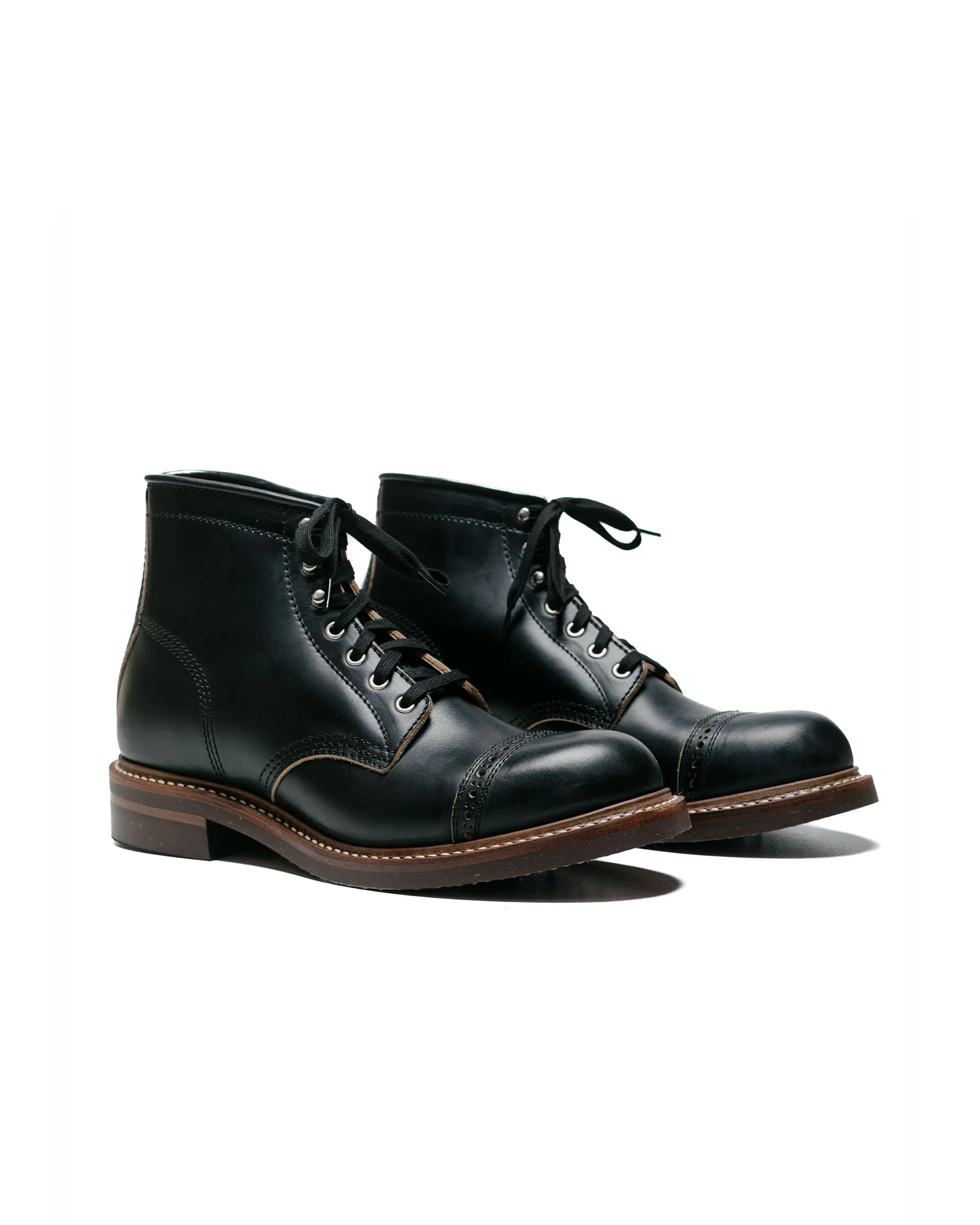 John Lofgren Bootmaker Kampfstiefel Horween Leder CXL Schwarz