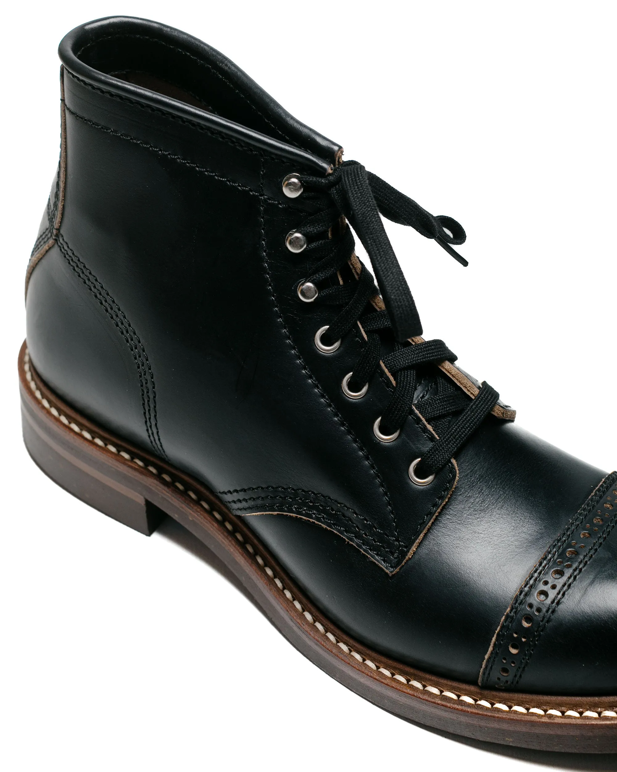 John Lofgren Bootmaker Kampfstiefel Horween Leder CXL Schwarz