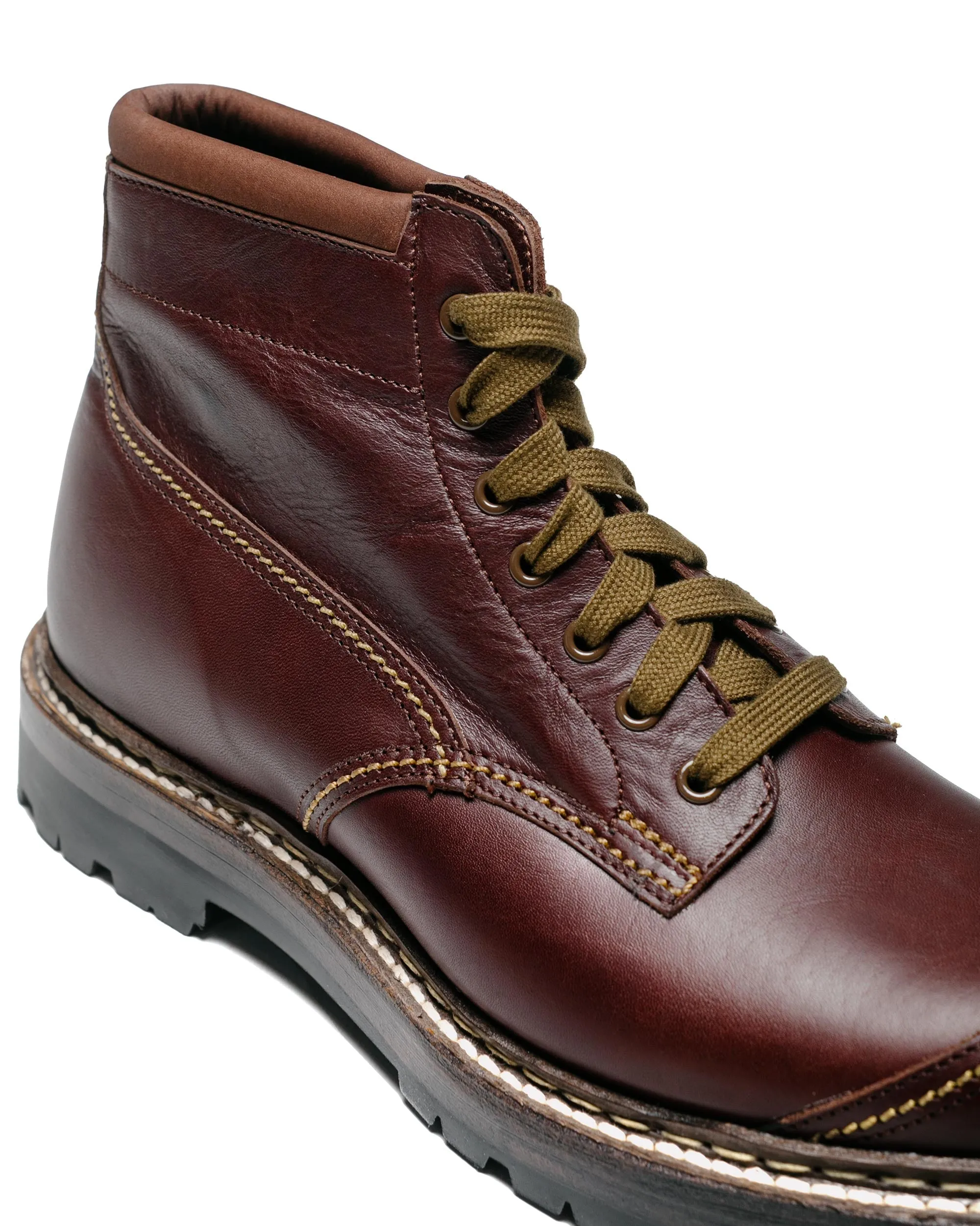 John Lofgren Bootmaker Montagna Wanderstiefel Shinki Hikaku Pferdeleder Dunkelburgunder