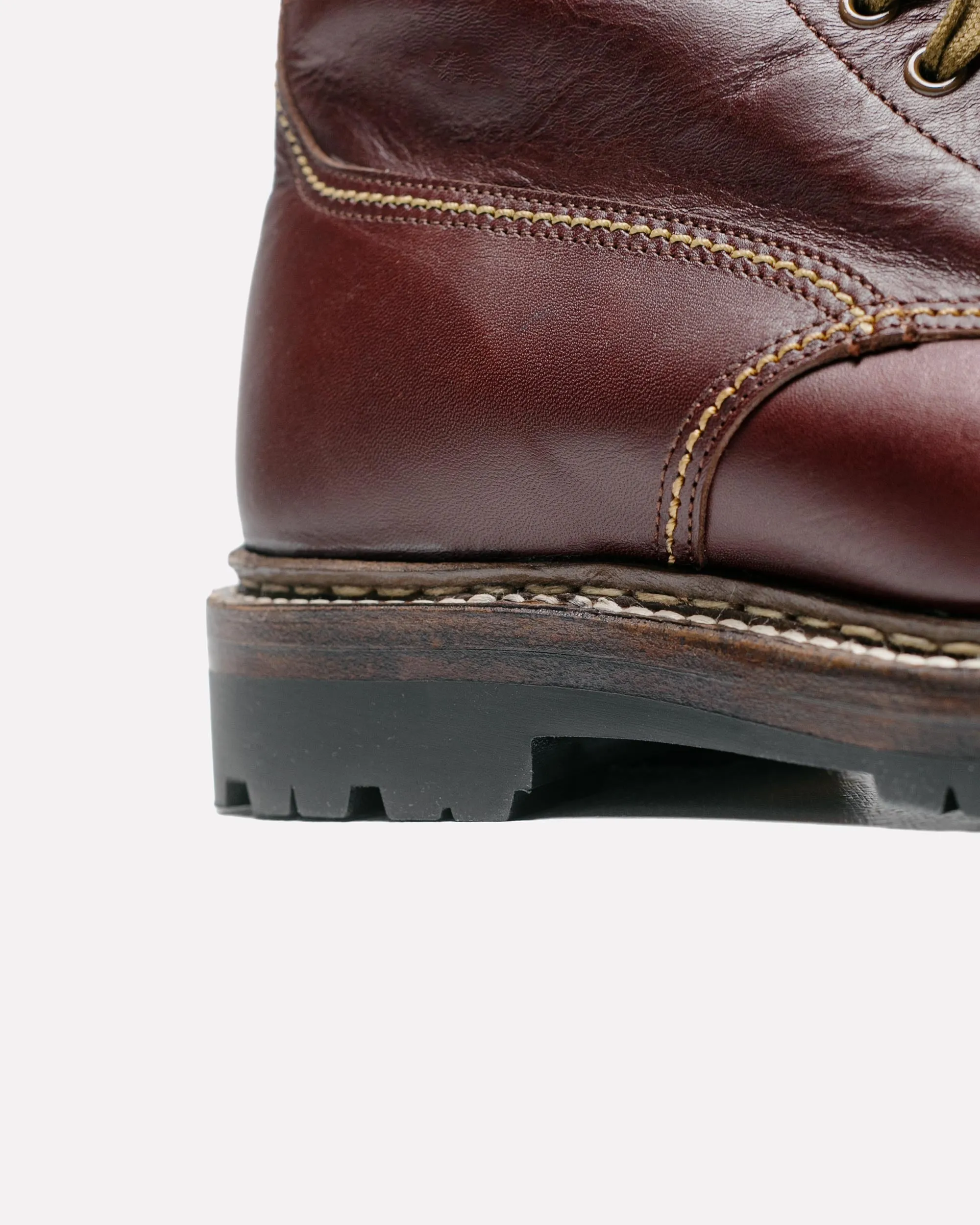 John Lofgren Bootmaker Montagna Wanderstiefel Shinki Hikaku Pferdeleder Dunkelburgunder