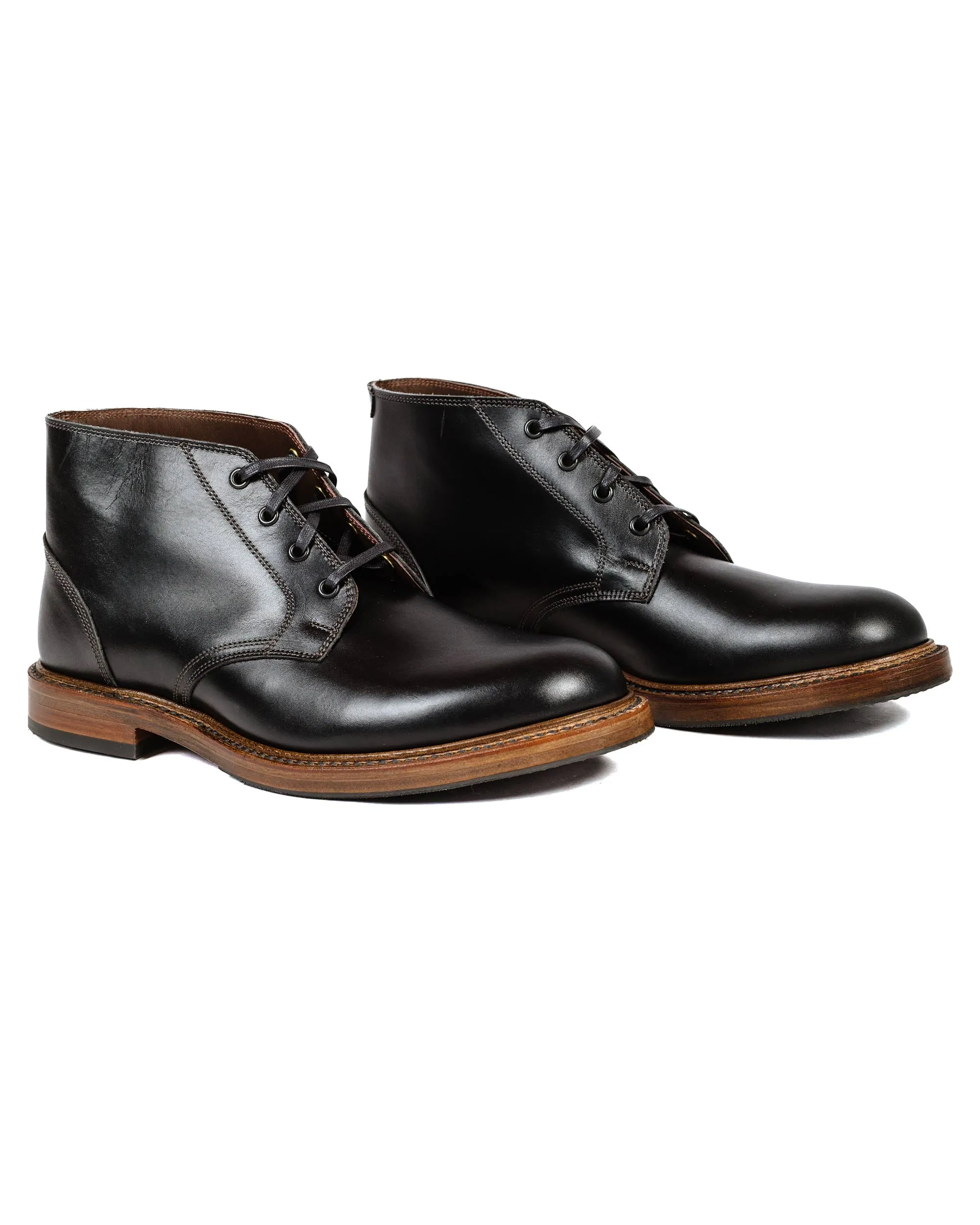 John Lofgren Bootmaker Die standhaften Chukka-Stiefel Französisches Kalbsleder Schwarz