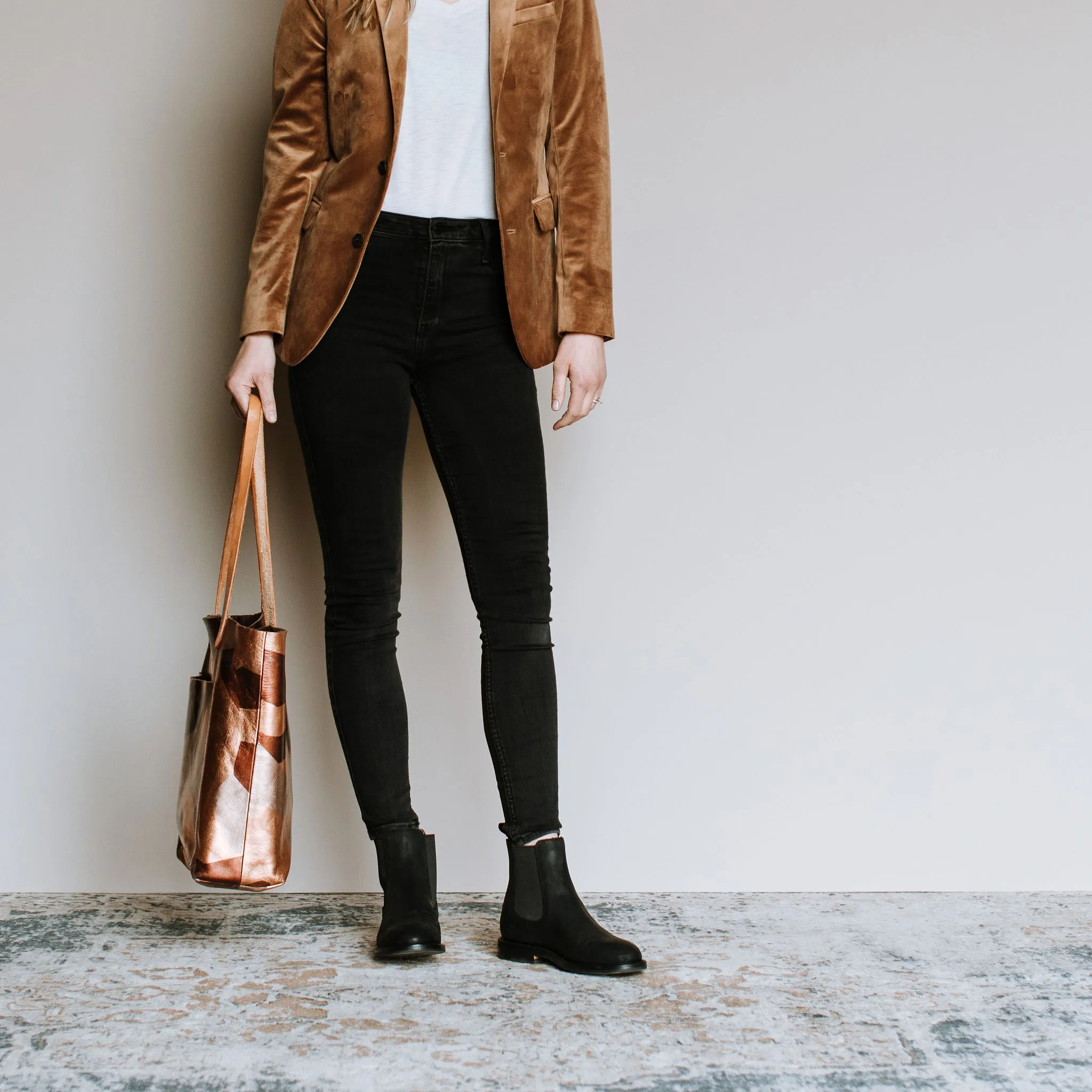 Josephine Chelsea Stiefel Schwarz Gewachst Commander