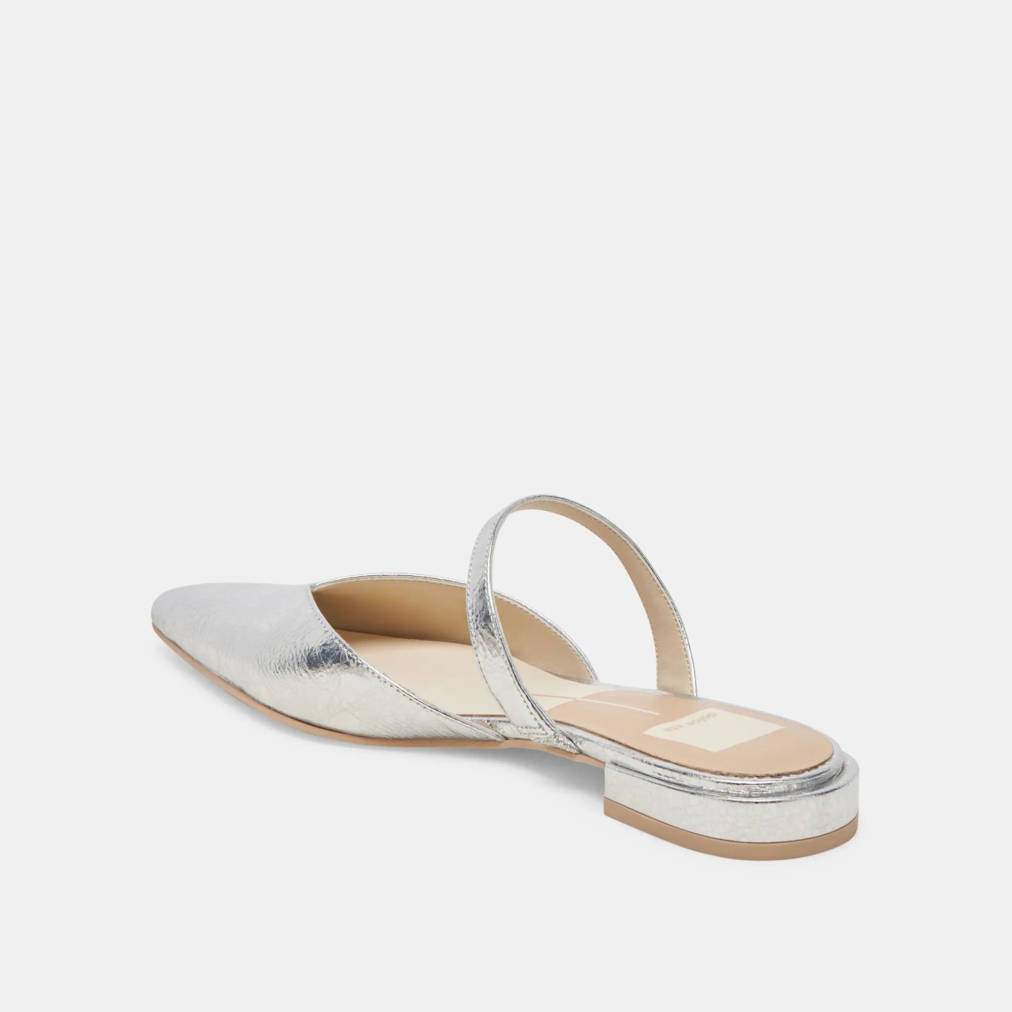 KANIKA WEITE FLATS SILBER ANTIKE LEDER