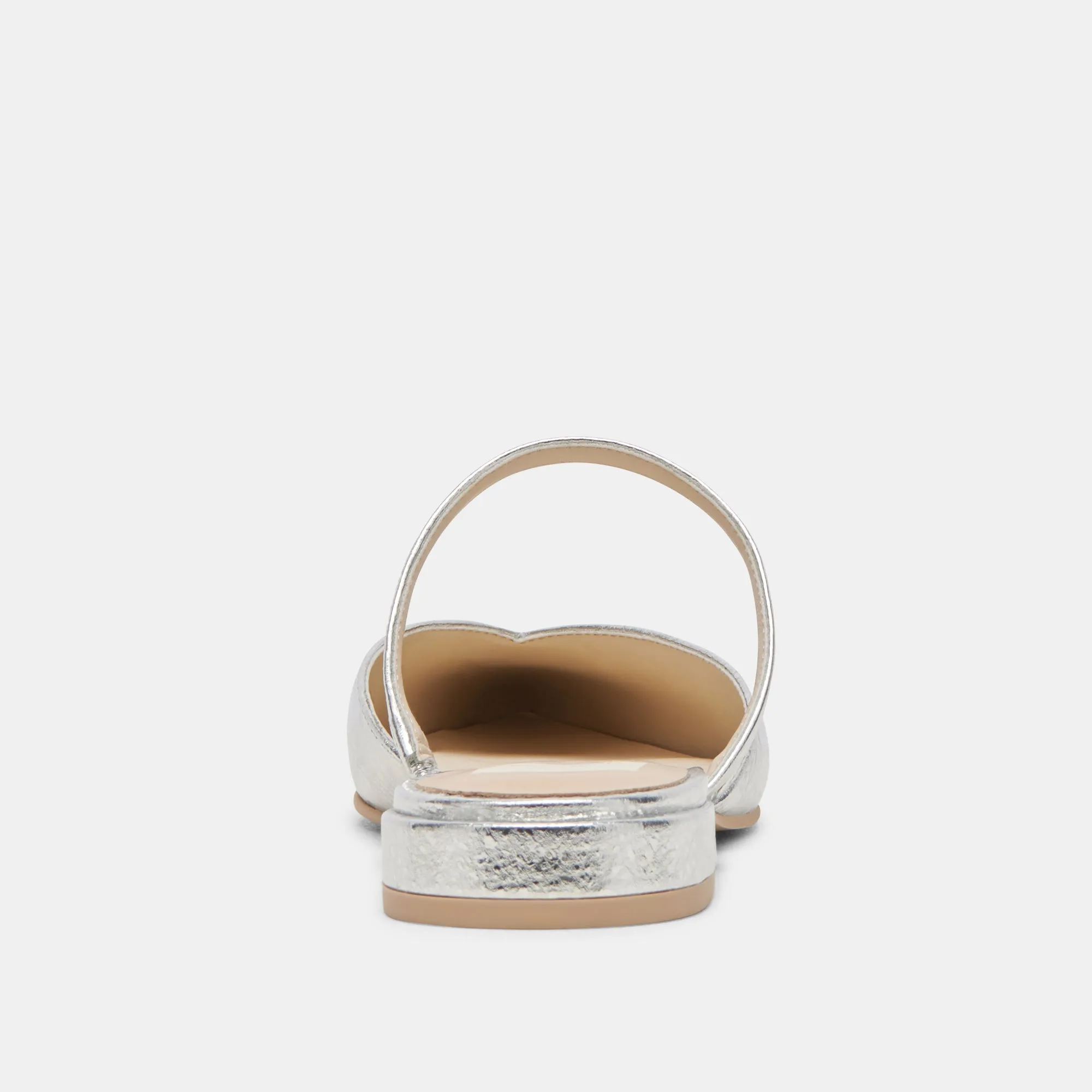KANIKA WEITE FLATS SILBER ANTIKE LEDER