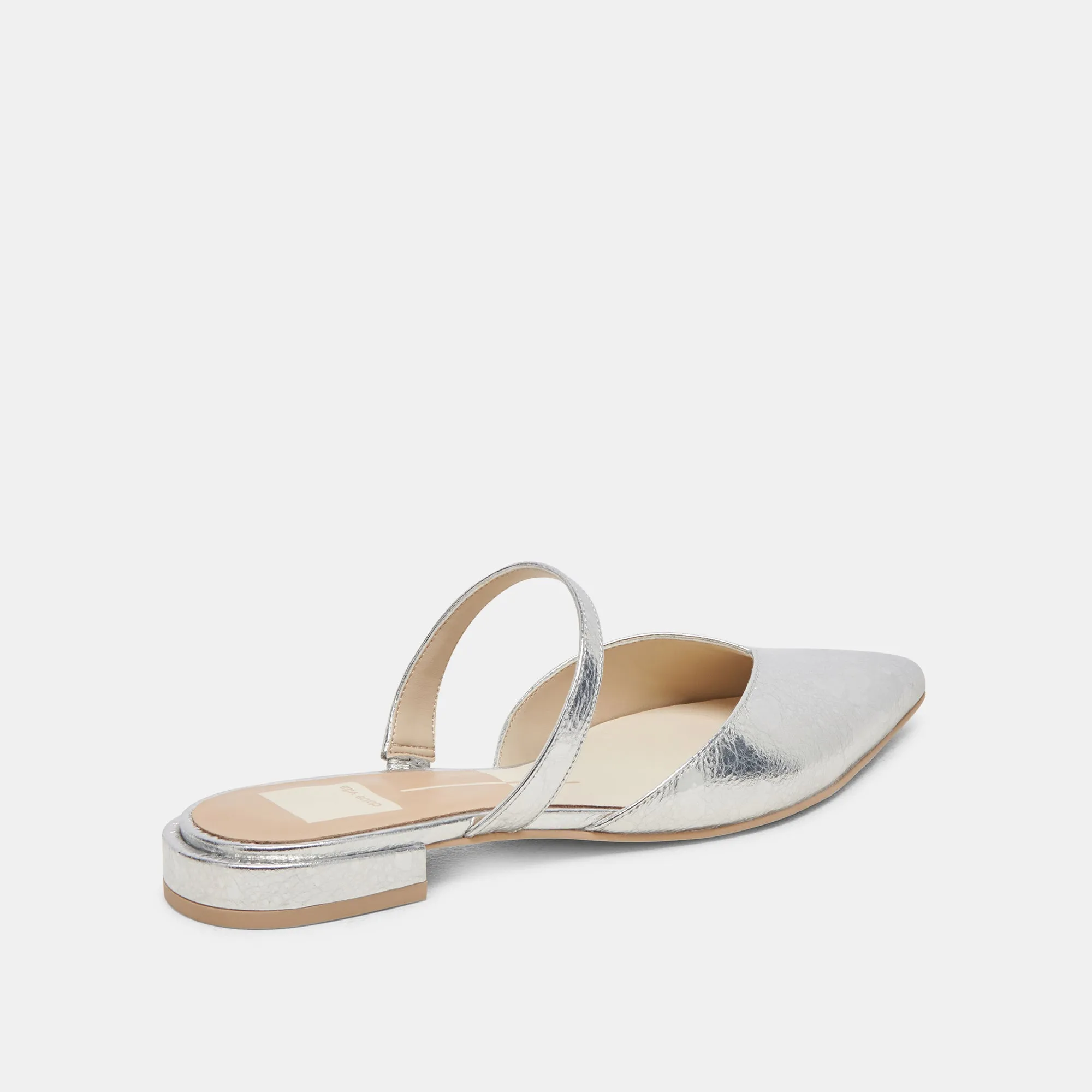 KANIKA WEITE FLATS SILBER ANTIKE LEDER