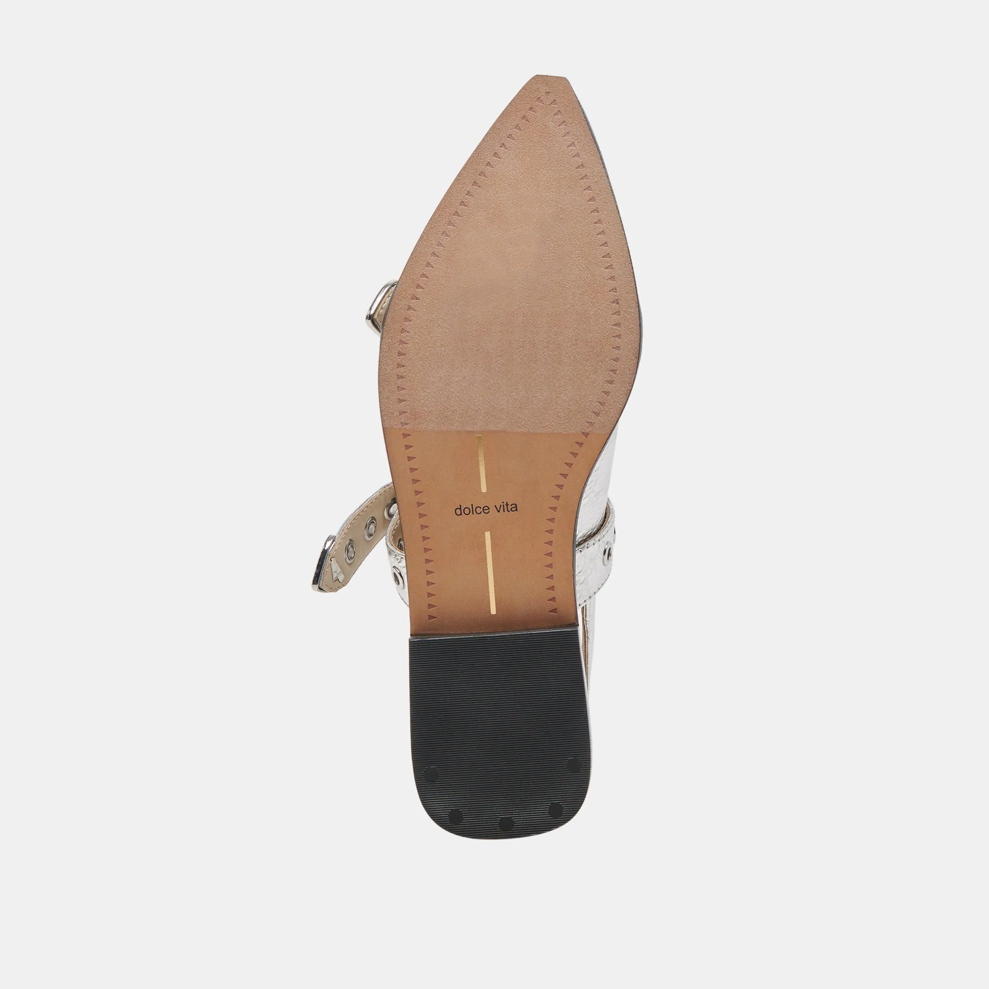 LABELL FLATS SILBER ANTIKE LEDER