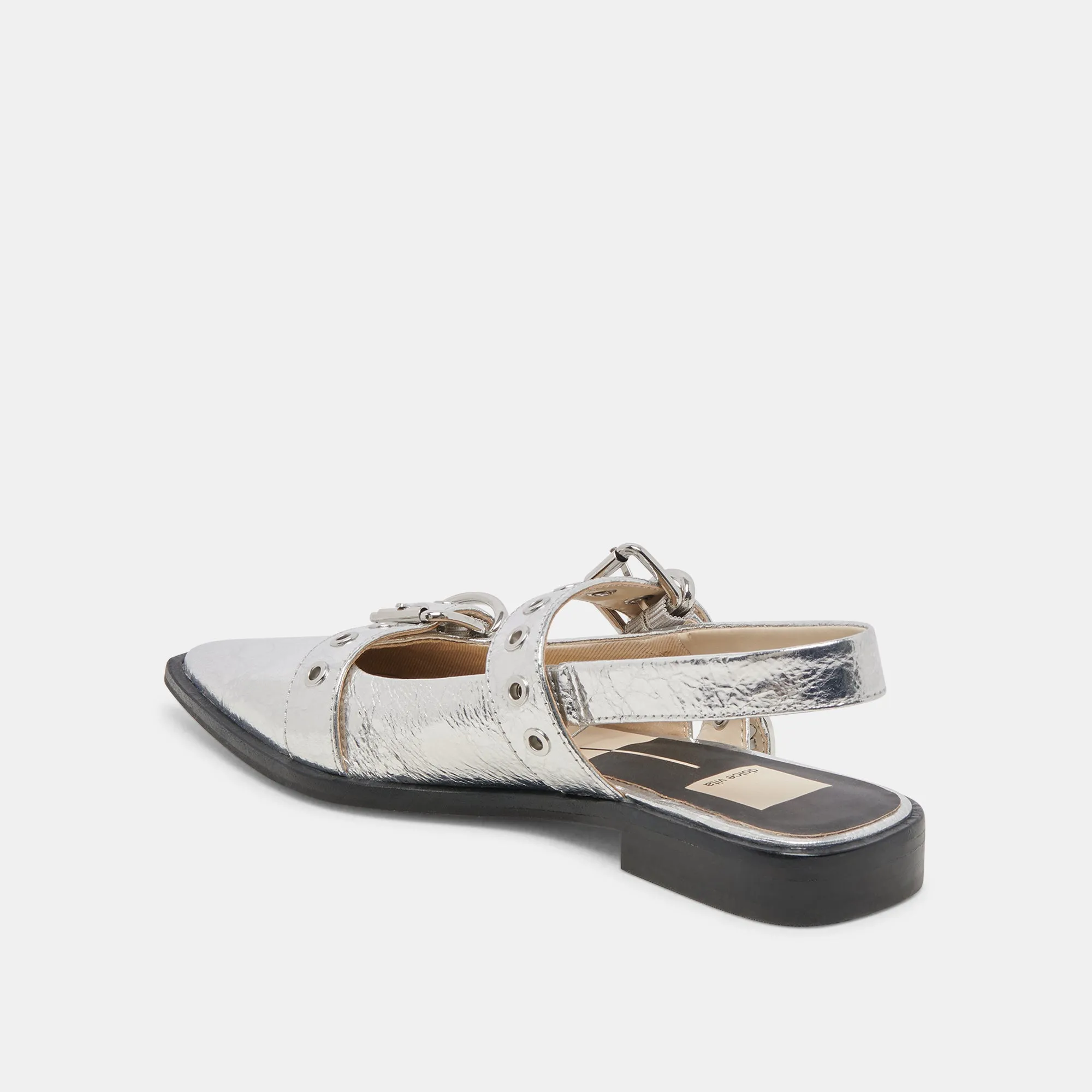 LABELL FLATS SILBER ANTIKE LEDER