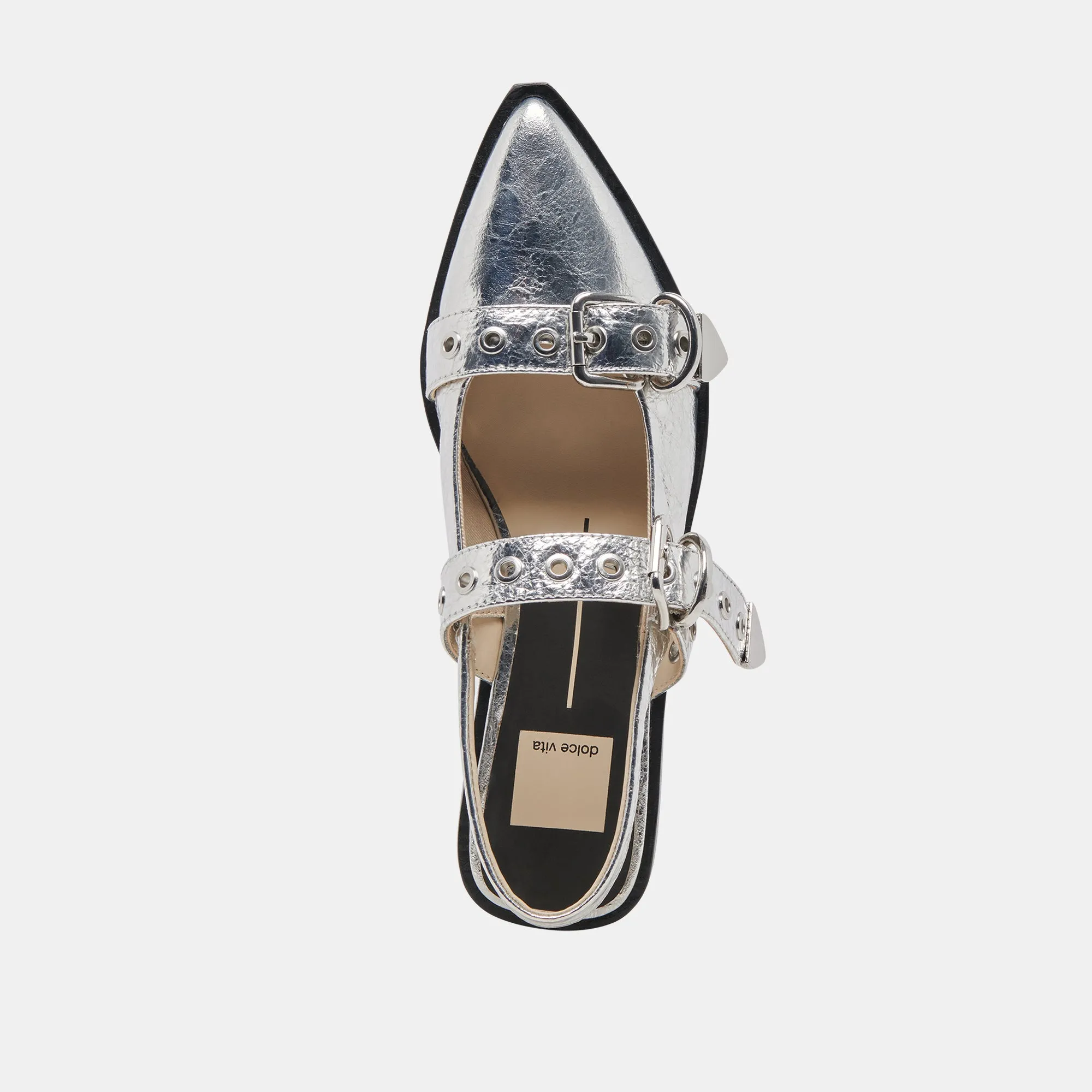 LABELL FLATS SILBER ANTIKE LEDER