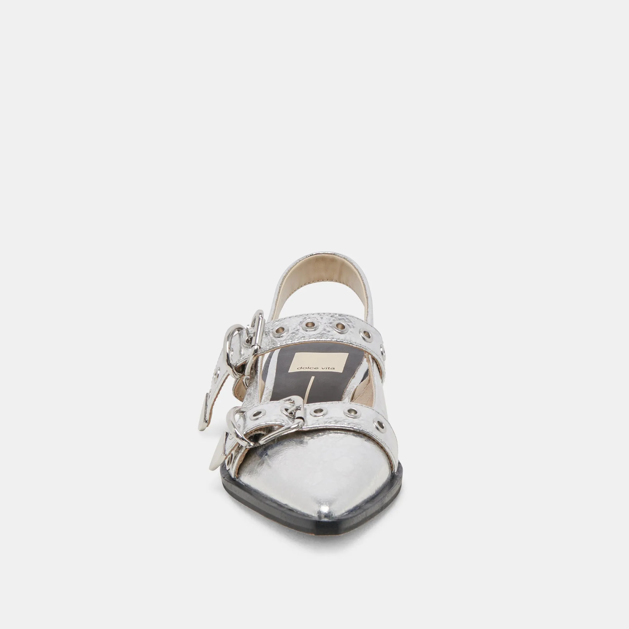 LABELL FLATS SILBER ANTIKE LEDER
