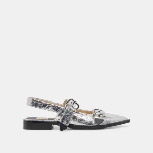 LABELL FLATS SILBER ANTIKE LEDER