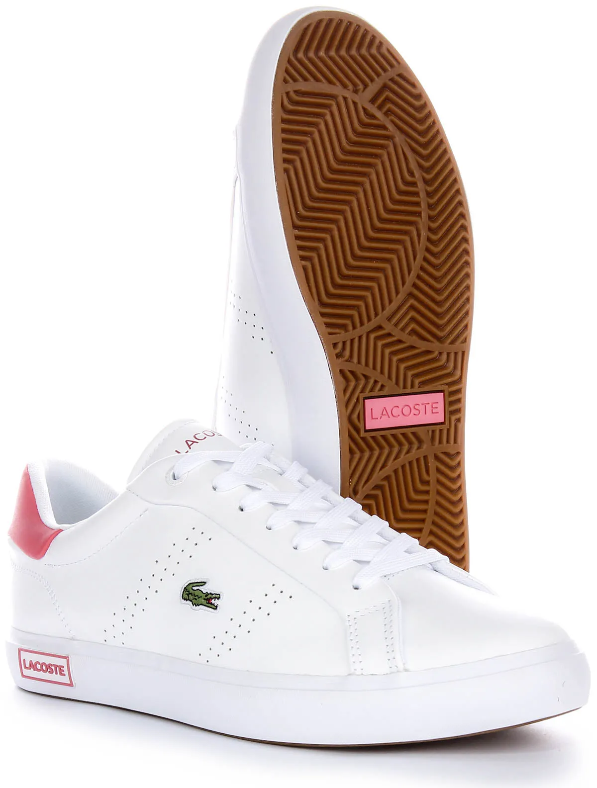 Lacoste Powercourt 2.0 In Weiß Rosa Für Damen Schuhe Lacoste