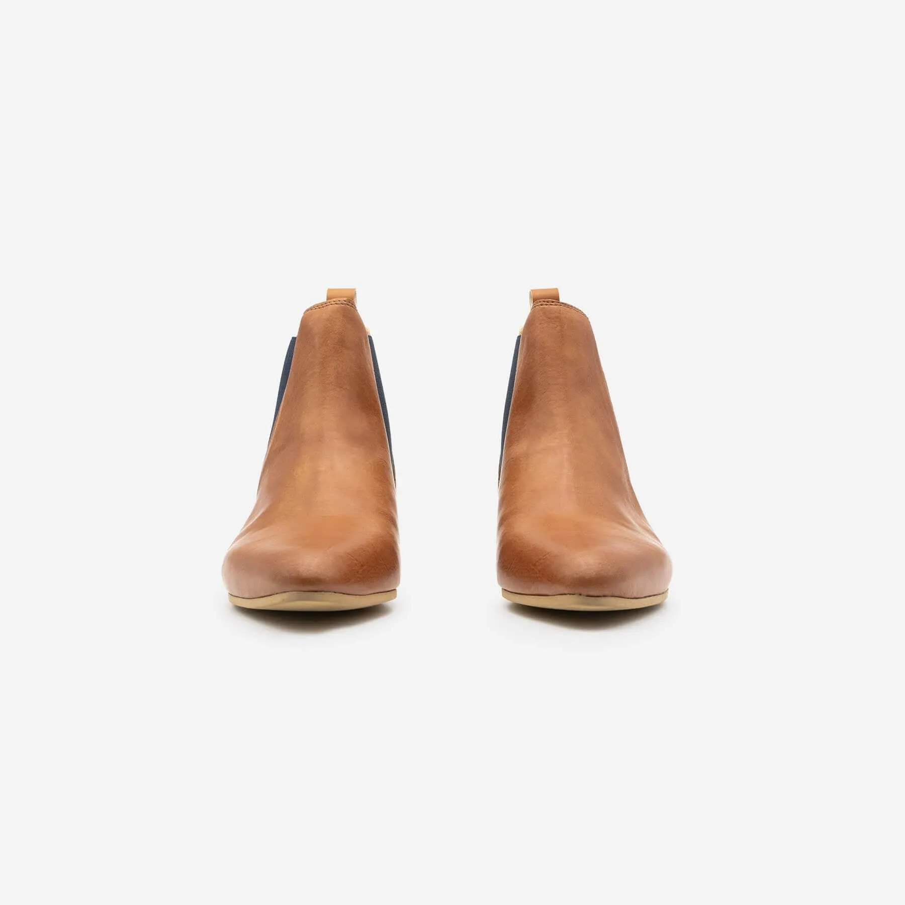Laika Damen Stiefeletten aus veganem Traubenleder | Kamel