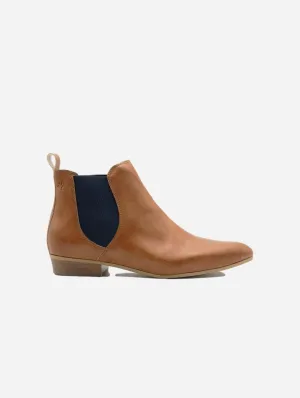Laika Damen Stiefeletten aus veganem Traubenleder | Kamel