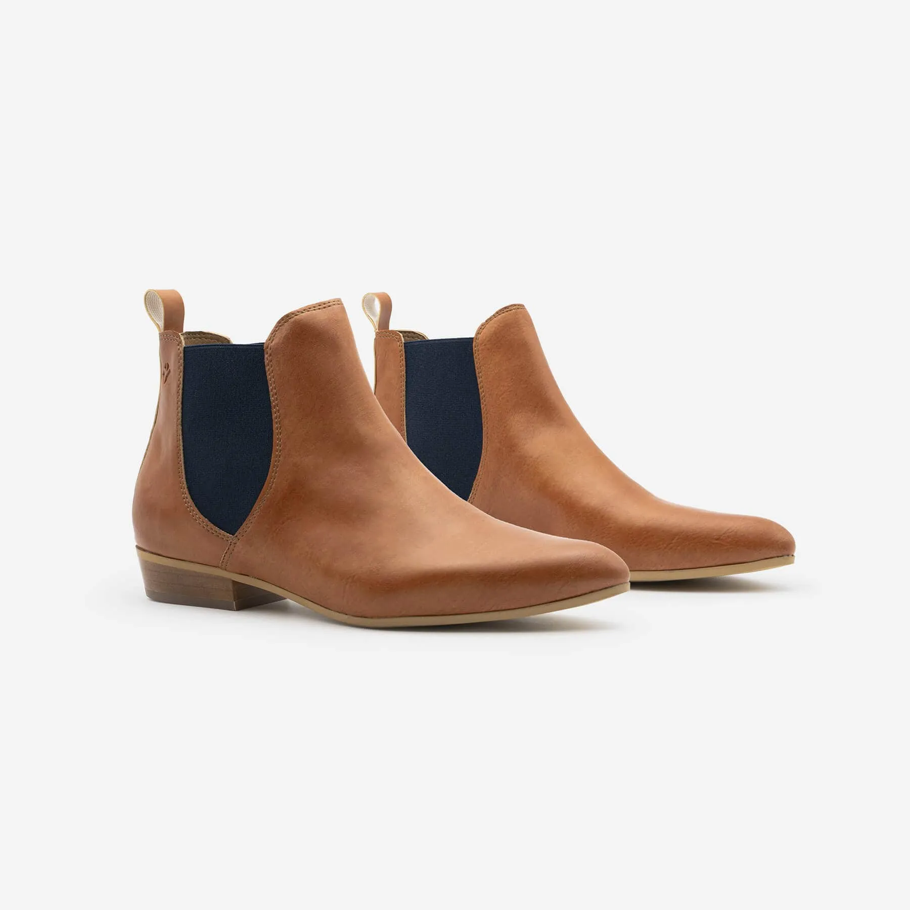 Laika Damen Stiefeletten aus veganem Traubenleder | Kamel
