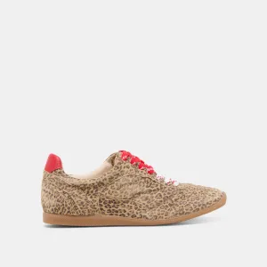 LAINI SNEAKERS BRAUN LEOPARDENPRINT WILDLEDER