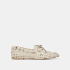 LAKIN LOAFERS ELFENBEIN PERFORIERTES LEDER