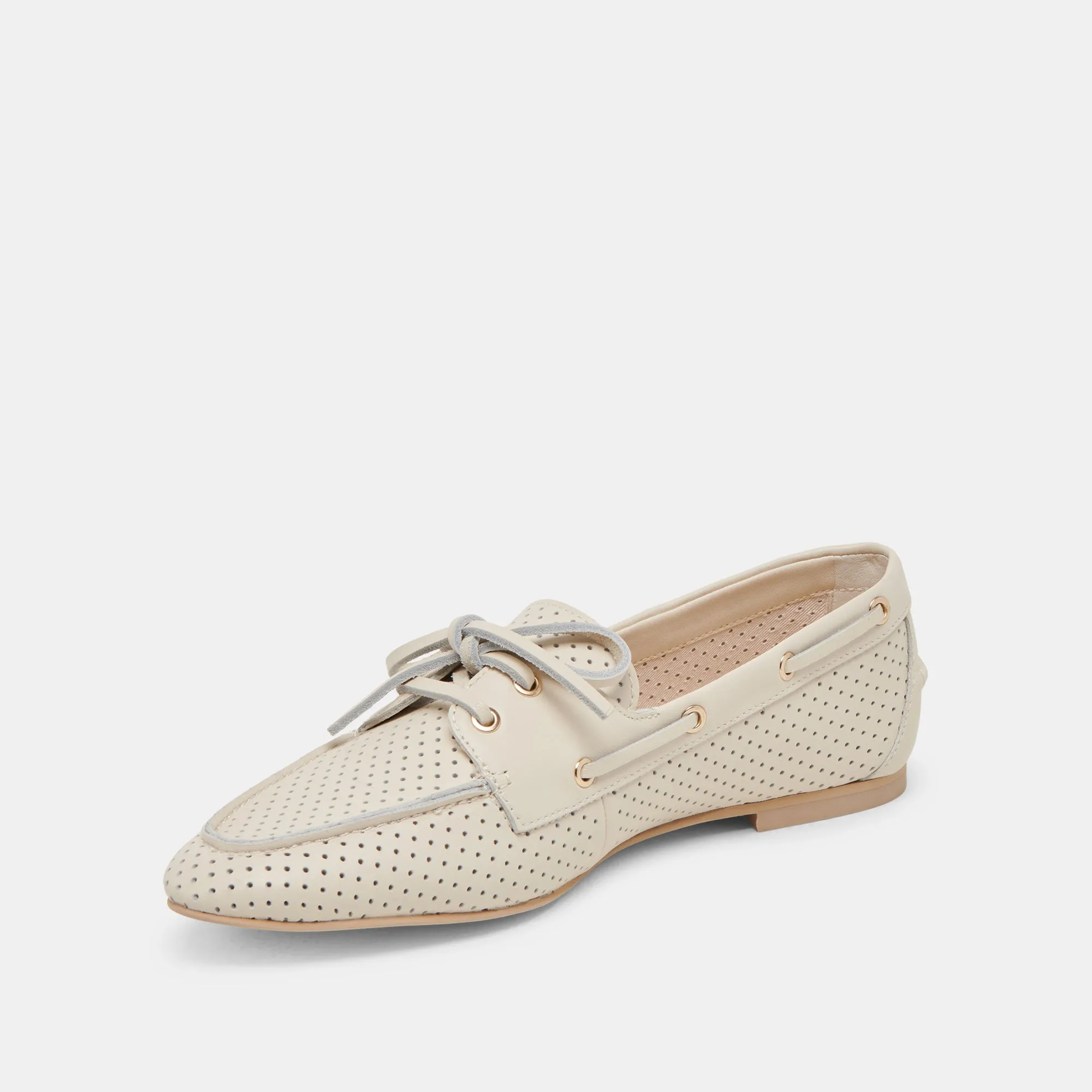 LAKIN LOAFERS ELFENBEIN PERFORIERTES LEDER