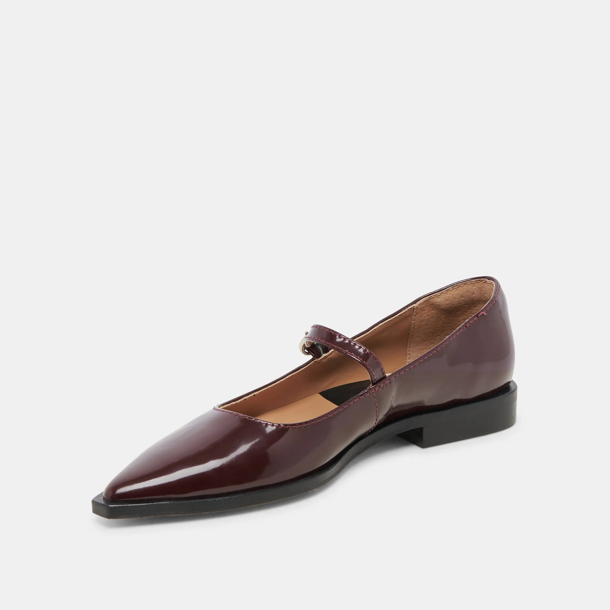 LARGO FLATS CRANBERRY GLANZLEDER