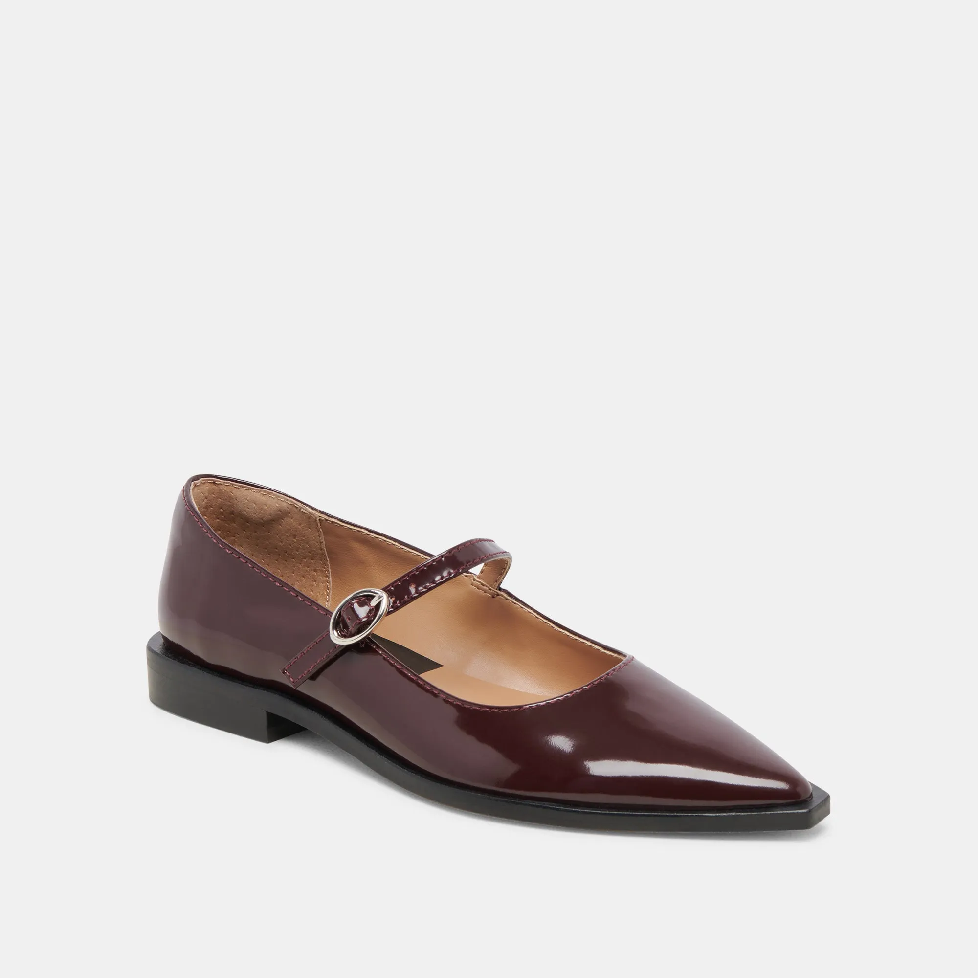 LARGO FLATS CRANBERRY GLANZLEDER