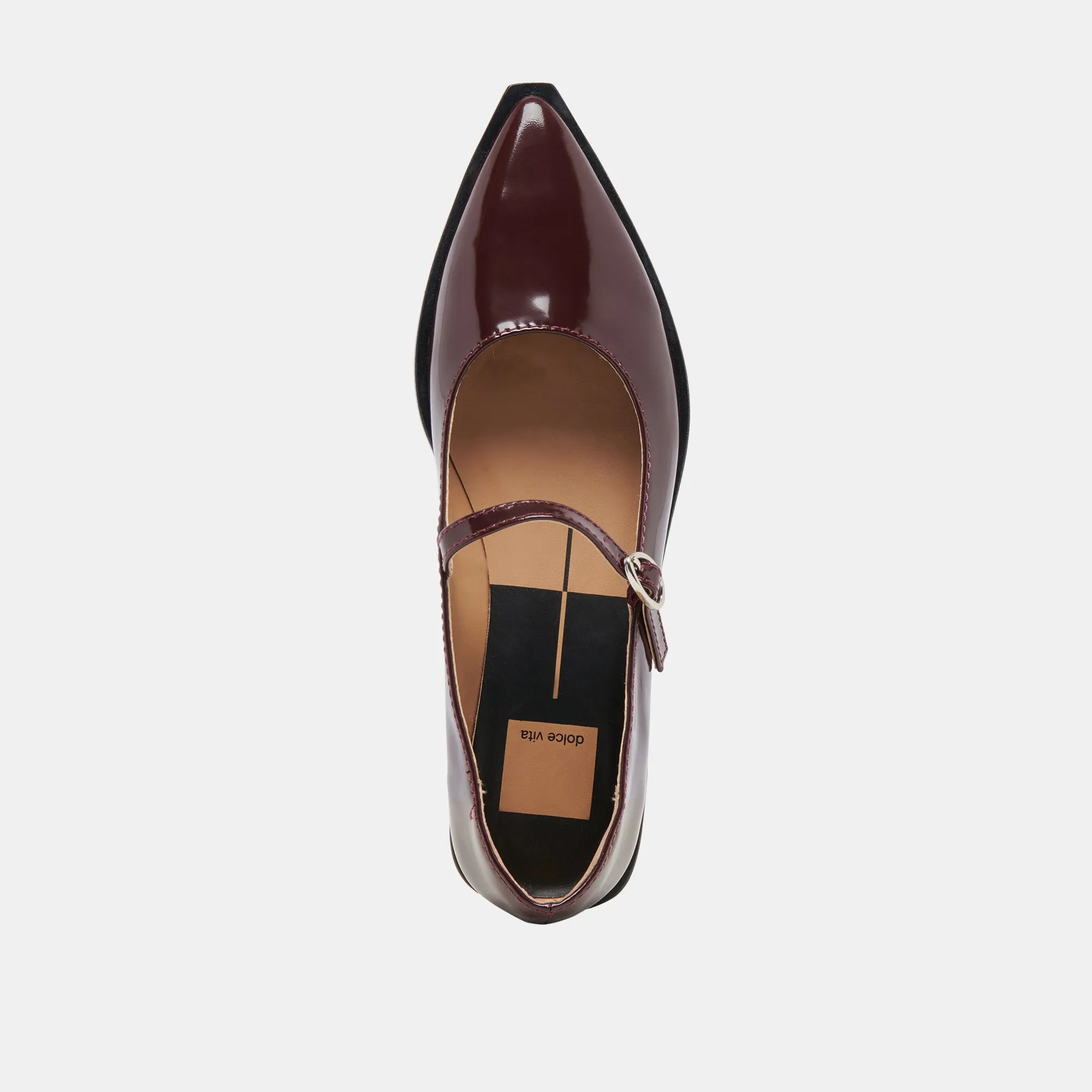 LARGO FLATS CRANBERRY GLANZLEDER