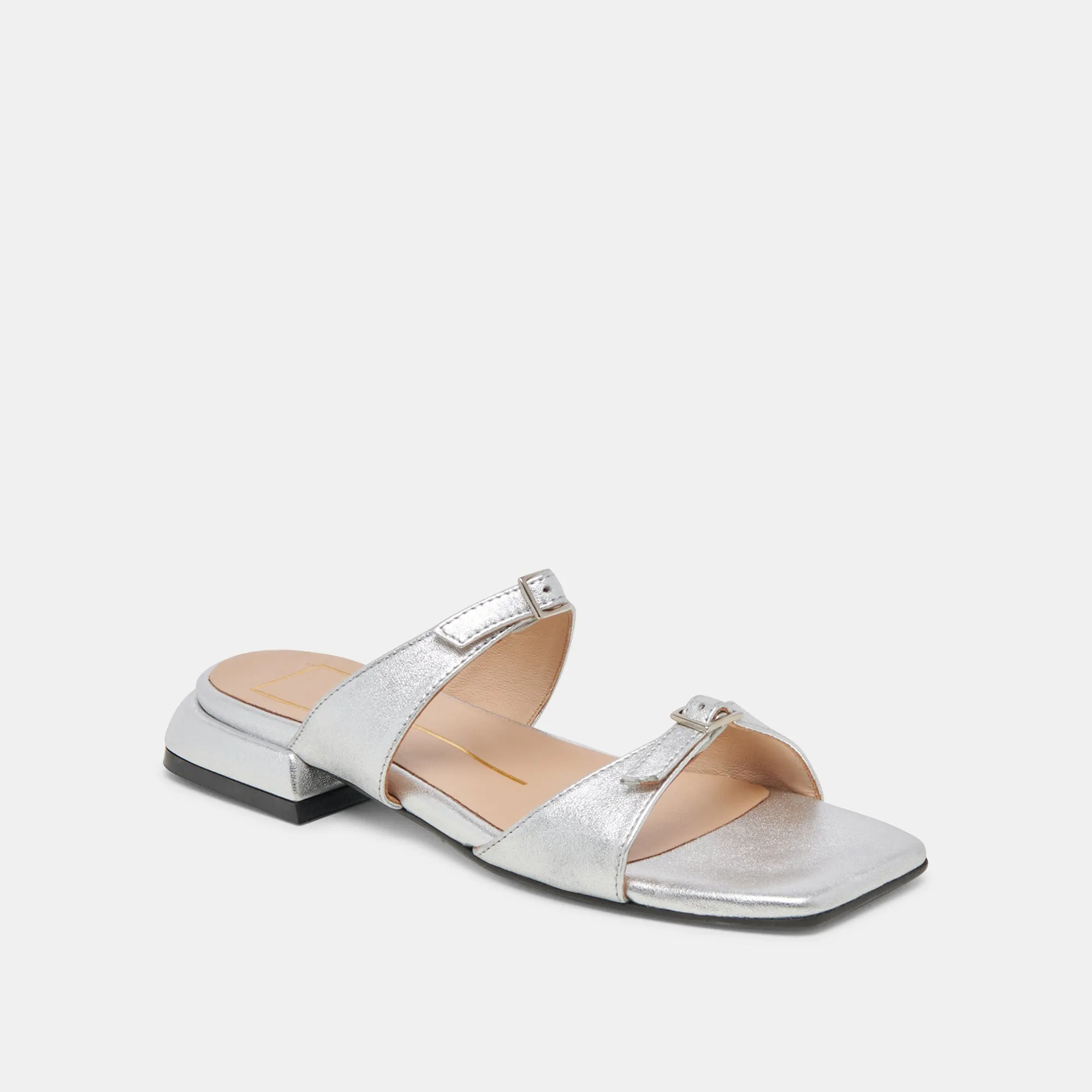 LAVERN SANDALETTEN SILBER METALLIC LEDER