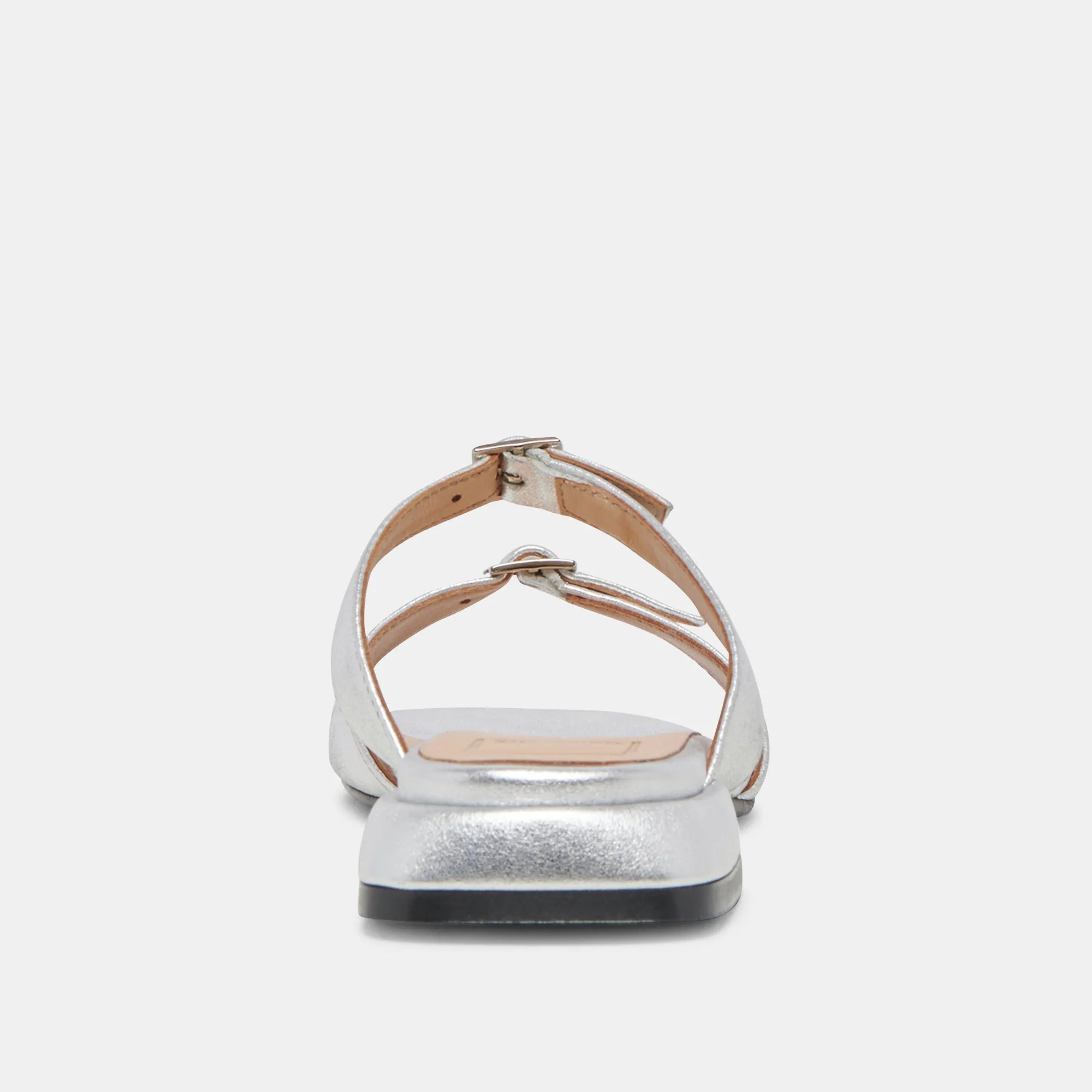 LAVERN SANDALETTEN SILBER METALLIC LEDER