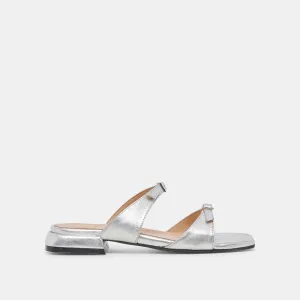 LAVERN SANDALETTEN SILBER METALLIC LEDER