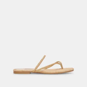 LEANNA SANDALETTEN LT NATUR RAFFIA