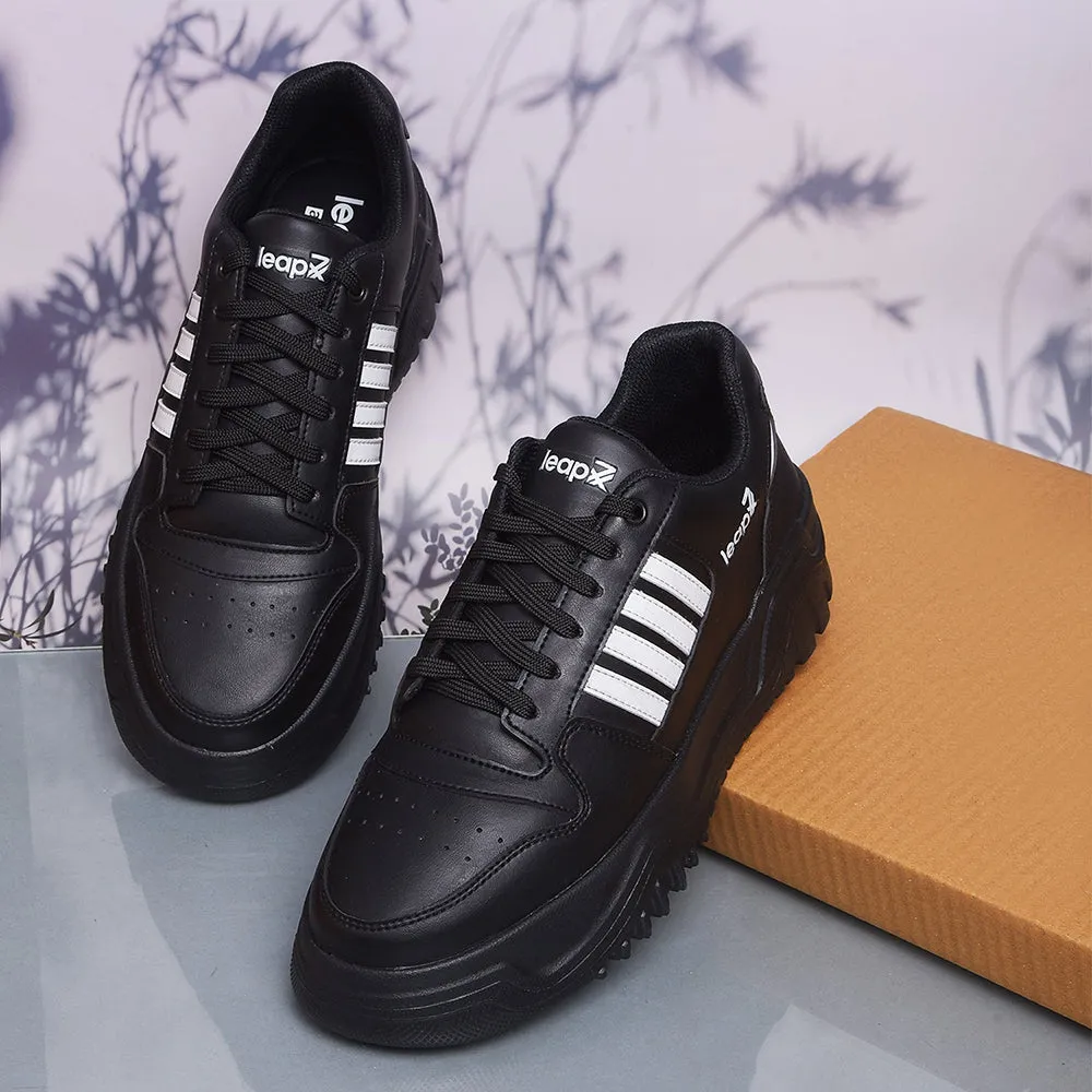Leap7x Casual Schwarze Schnürsneaker Für Herren JAXER-1E Von Liberty