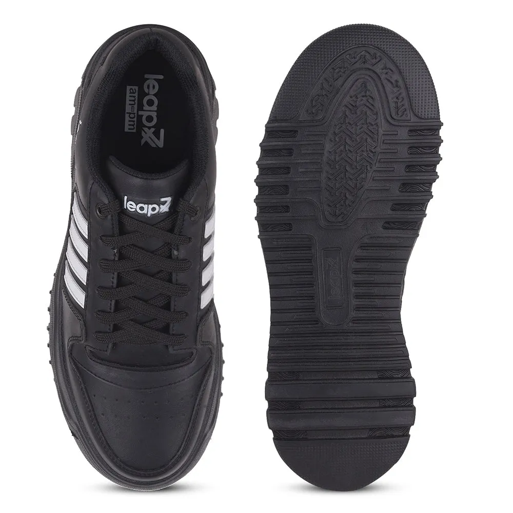 Leap7x Casual Schwarze Schnürsneaker Für Herren JAXER-1E Von Liberty