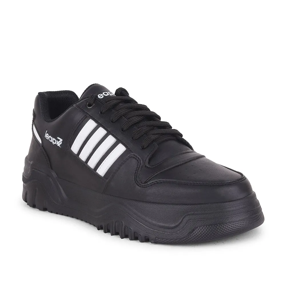 Leap7x Casual Schwarze Schnürsneaker Für Herren JAXER-1E Von Liberty
