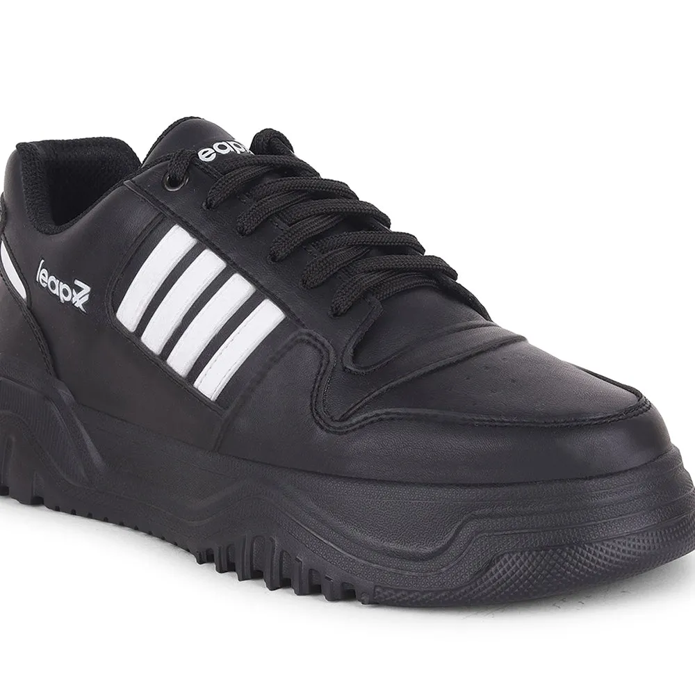 Leap7x Casual Schwarze Schnürsneaker Für Herren JAXER-1E Von Liberty