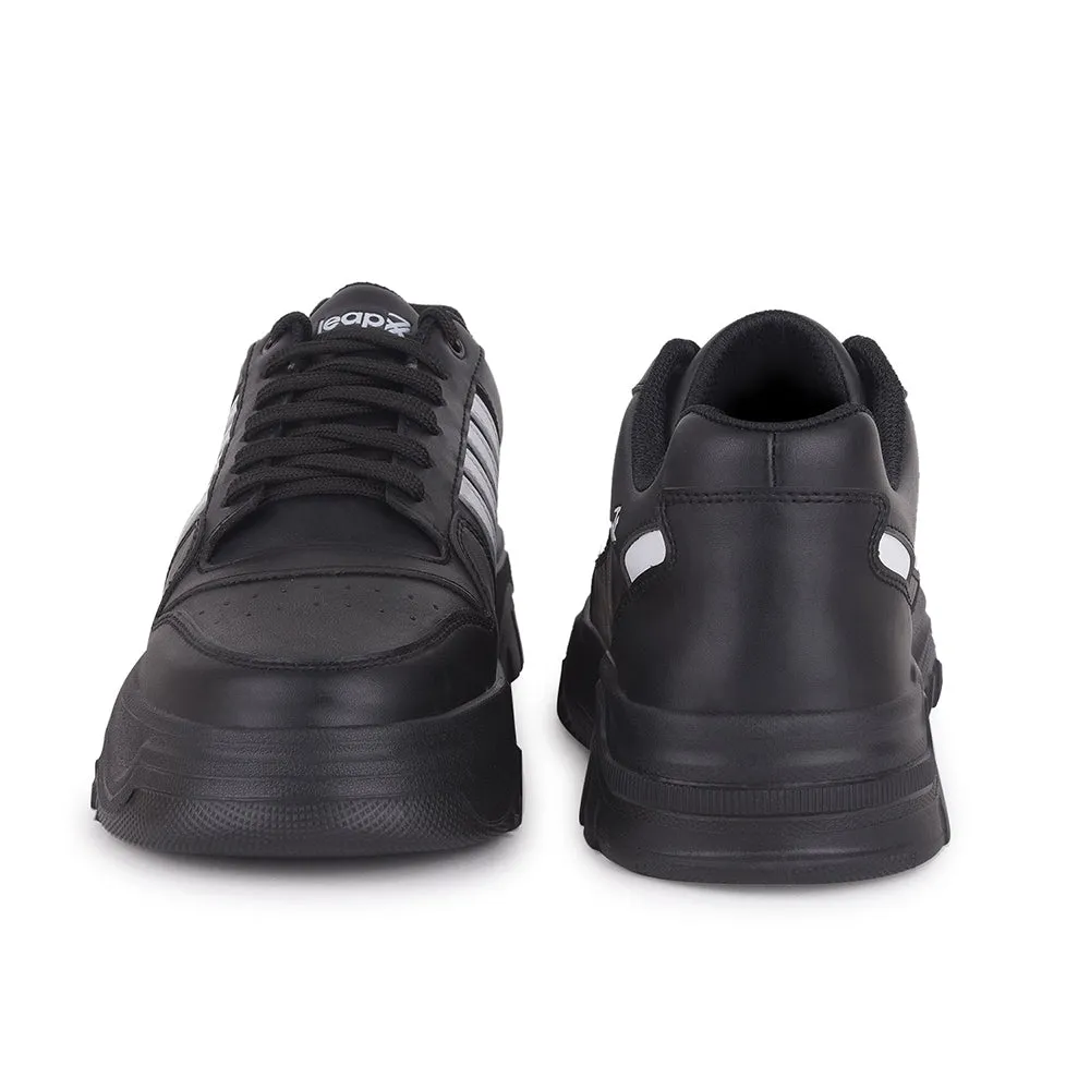 Leap7x Casual Schwarze Schnürsneaker Für Herren JAXER-1E Von Liberty