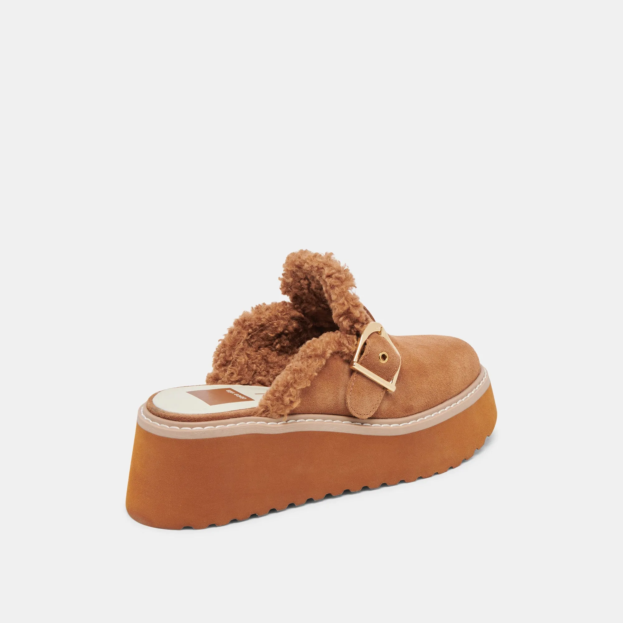 LELANI PLÜSCH FLATS PECAN WILDLEDER
